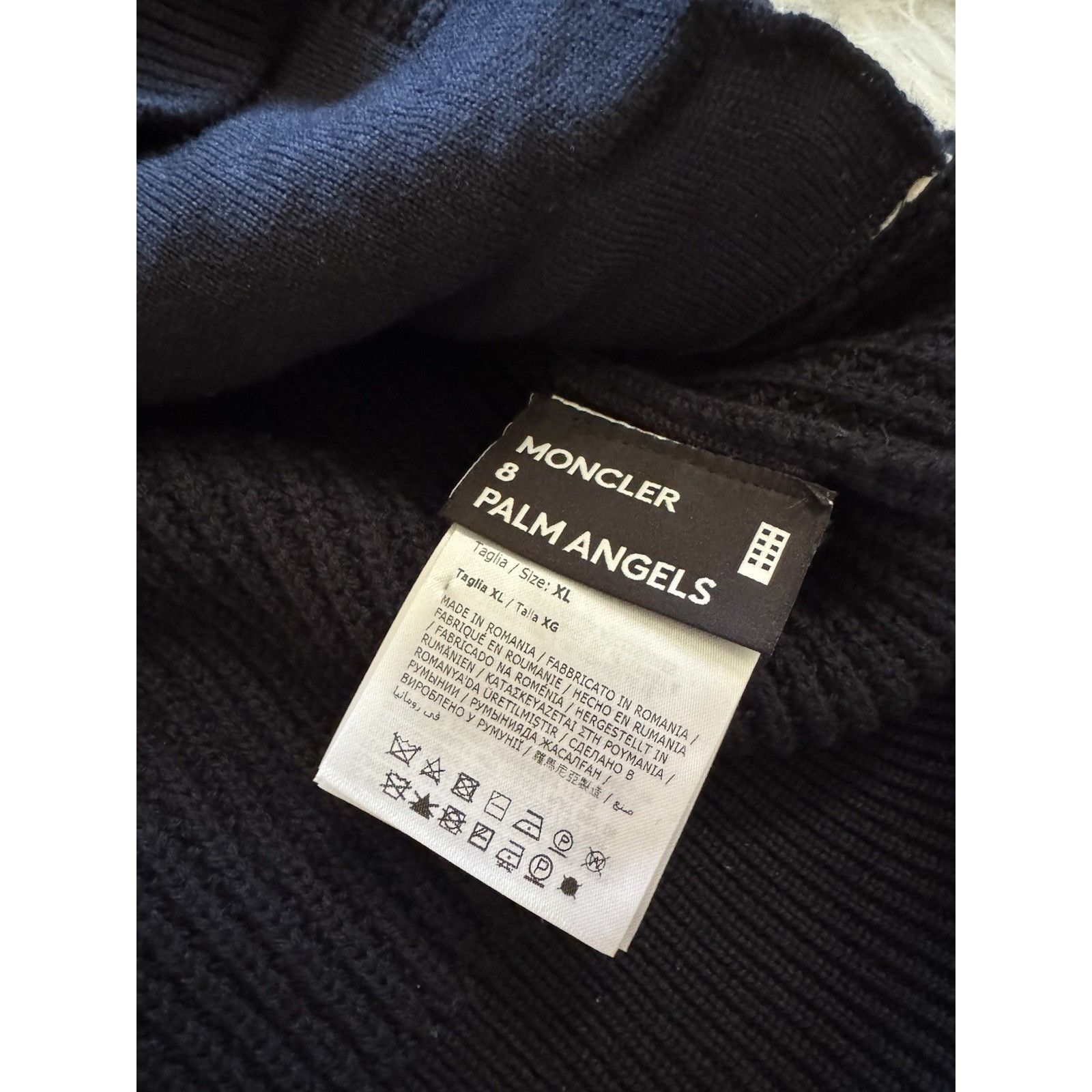 Moncler × Palm Angels Moncler x Palm Angels Ribbed Track Jacket Full Zip Navy Blue Size US XL / EU 56 / 4 - 6 Thumbnail