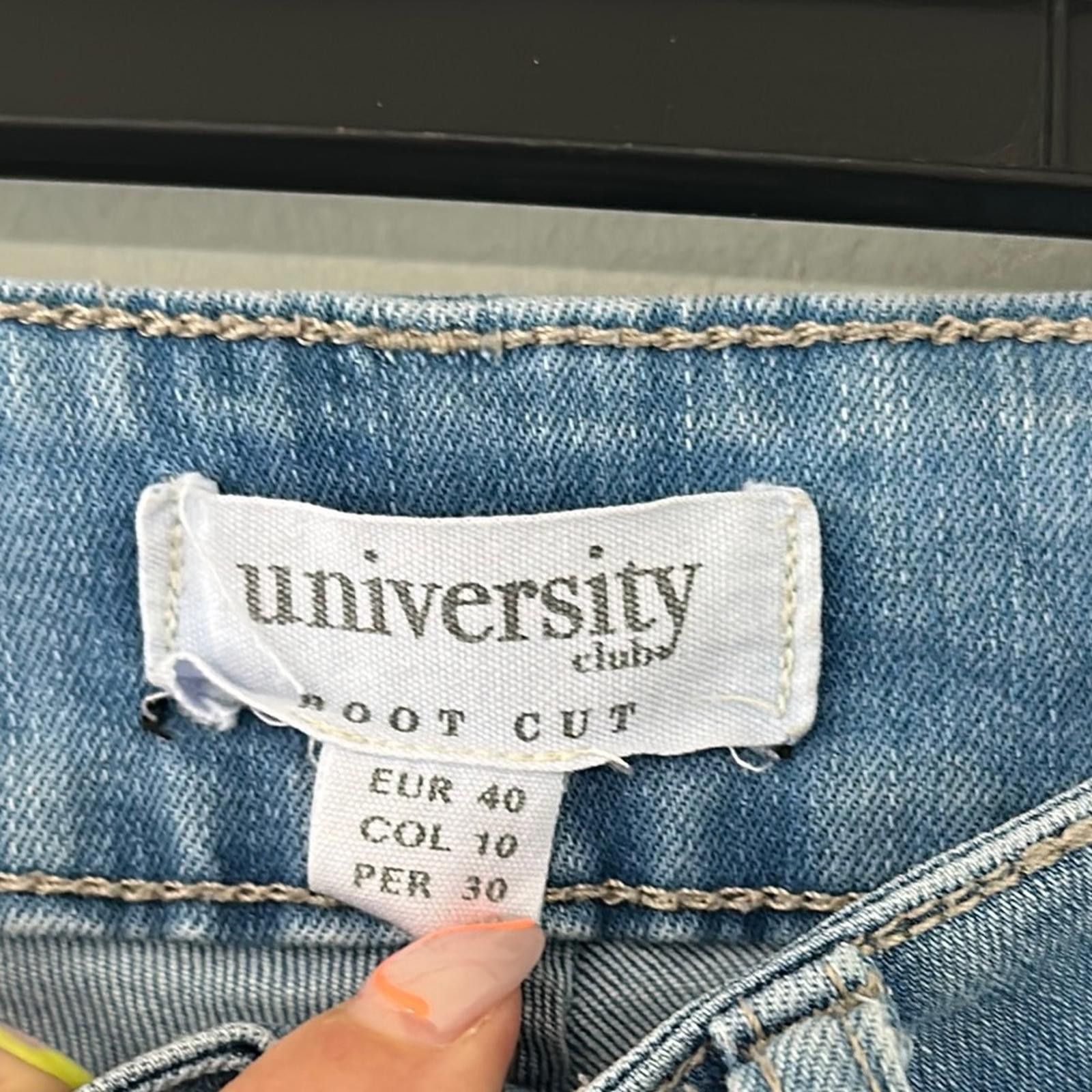 Designer Classic Blue Boot Cut Denim Jeans Size 30" / US 8 / IT 44 - 2 Thumbnail