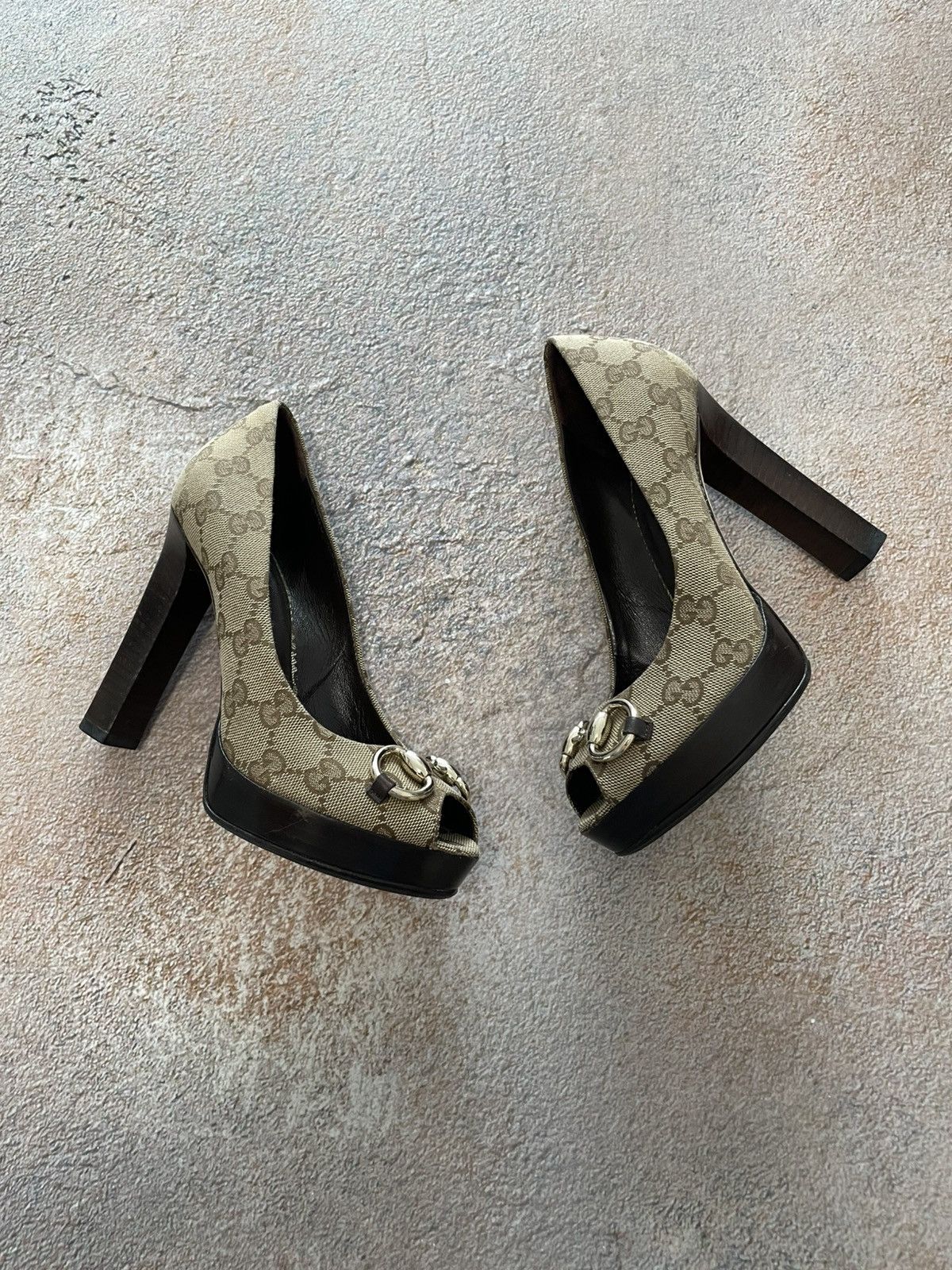 Gucci Gucci GG Monogram Canvas Heels Size US 6 / IT 36 - 1 Thumbnail