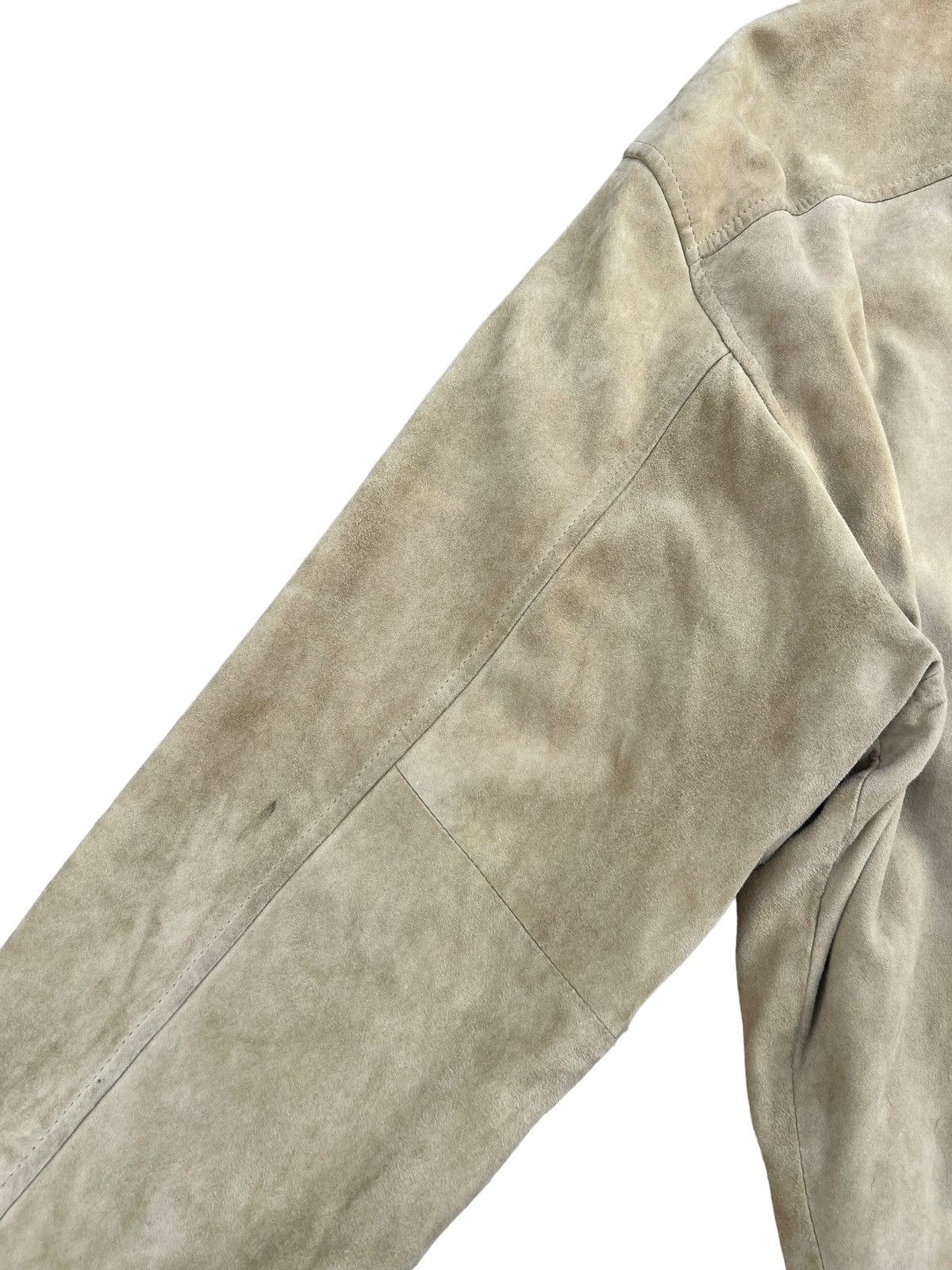 DKNY RARE! Vintage 90s DKNY Patina Suede Leather Jacket Size US XL / EU 56 / 4 - 22 Thumbnail