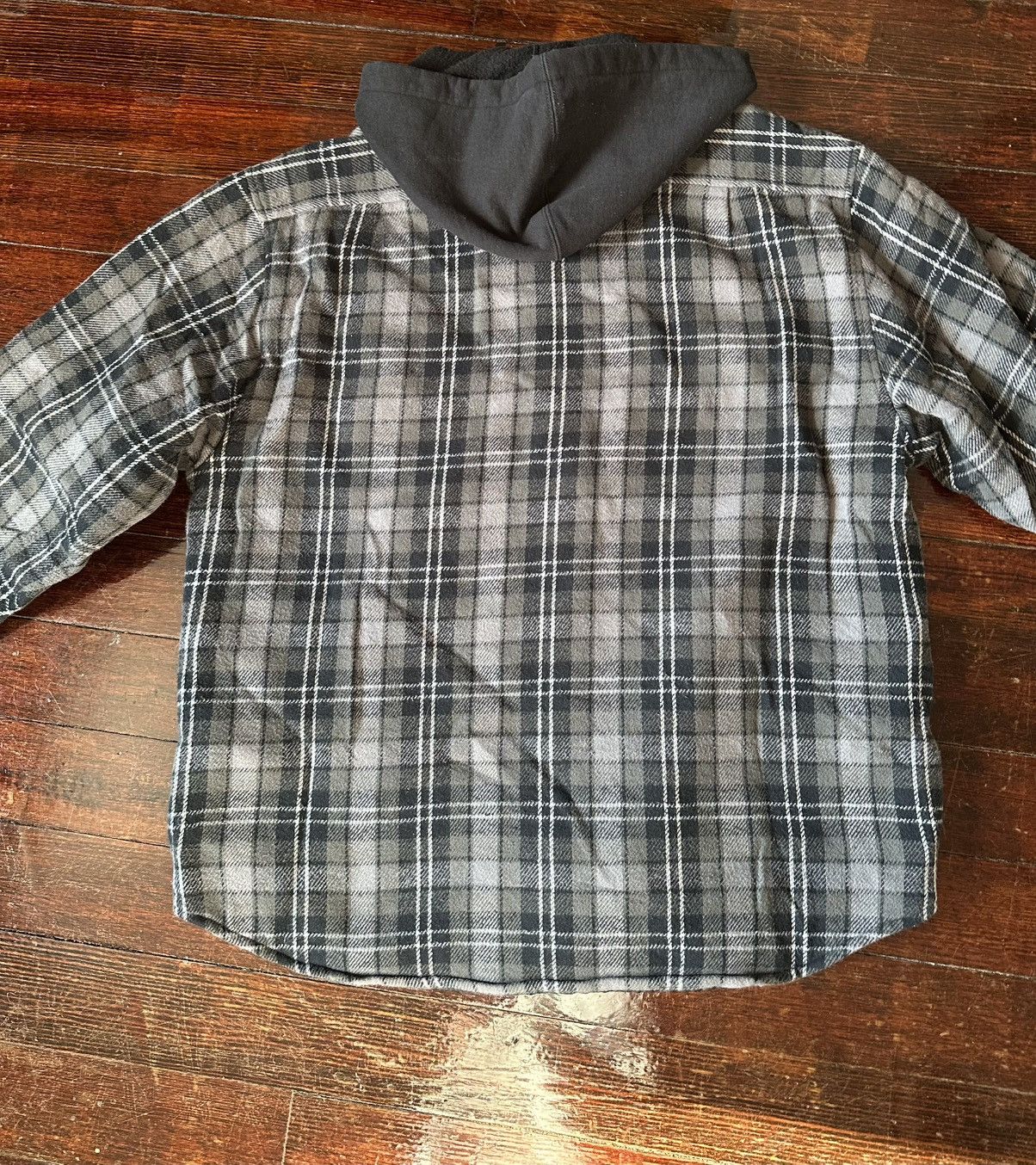 Supreme SUPREME TARTAN FLANNEL HOODED SHIRT BLACK LARGE FW23 Size US L / EU 52-54 / 3 - 7 Thumbnail
