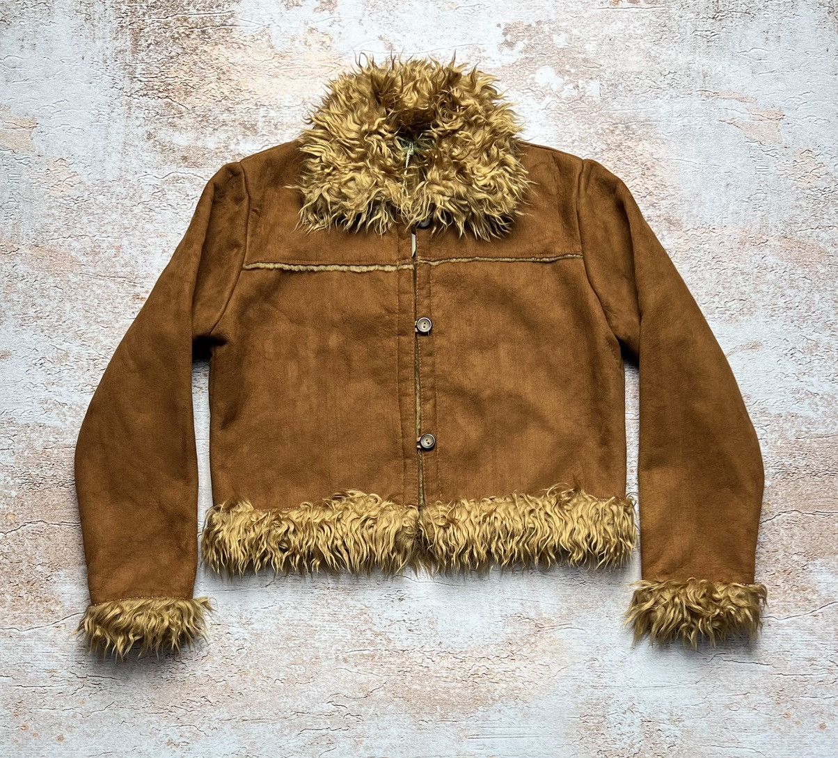 Vintage Vintage faux fur fluffy cropped jacket Size S / US 4 / IT 40 - 1 Thumbnail