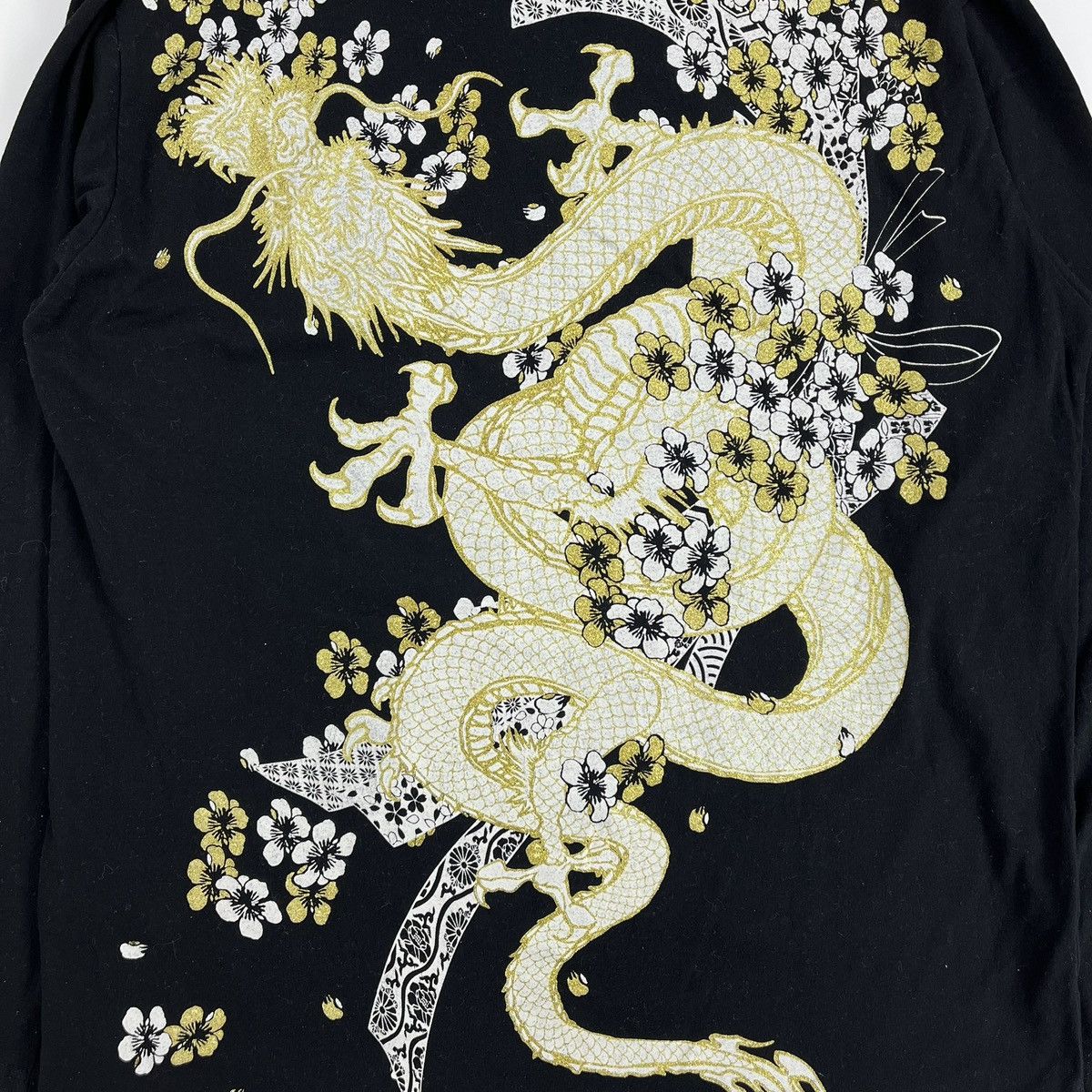 Bullet Noise Vintage Bullet Noise Dragon Flowers Ed Hardy Long Sleeve Y2K Size US XL / EU 56 / 4 - 3 Thumbnail