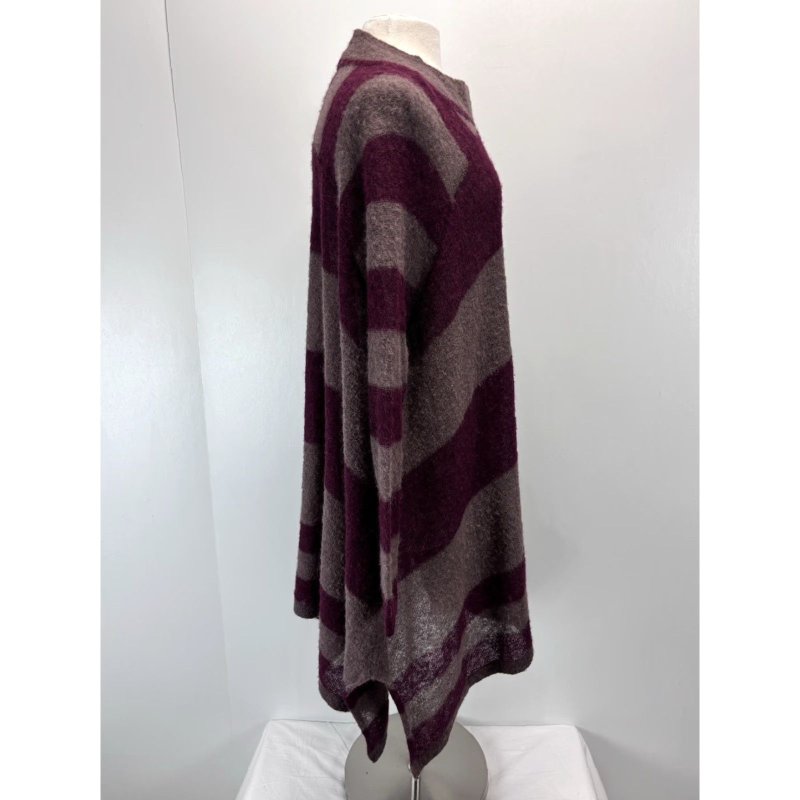 Free People Free People Dress Alpaca Sweater X-small burgundy Beige Stripes Lafayette Size XS / US 0-2 / IT 36-38 - 4 Thumbnail