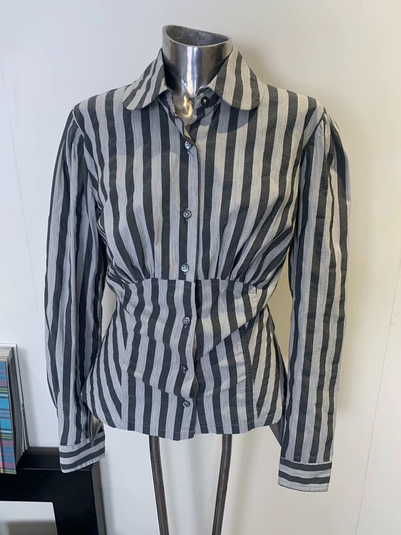 Vivienne Westwood Vivienne Westwood size38 Gray striped waist shirt Size XS / US 0-2 / IT 36-38 - 4 Thumbnail