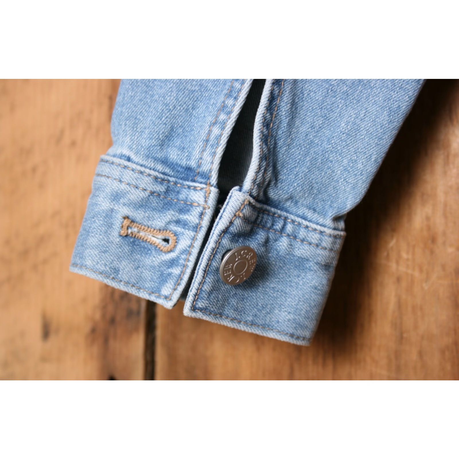 J.Crew VINTAGE J.CREW Re-Imagined Blue Stretch Denim Trucker Jean Jacket Womens XXS Size 24" / US 00 / IT 34 - 6 Thumbnail