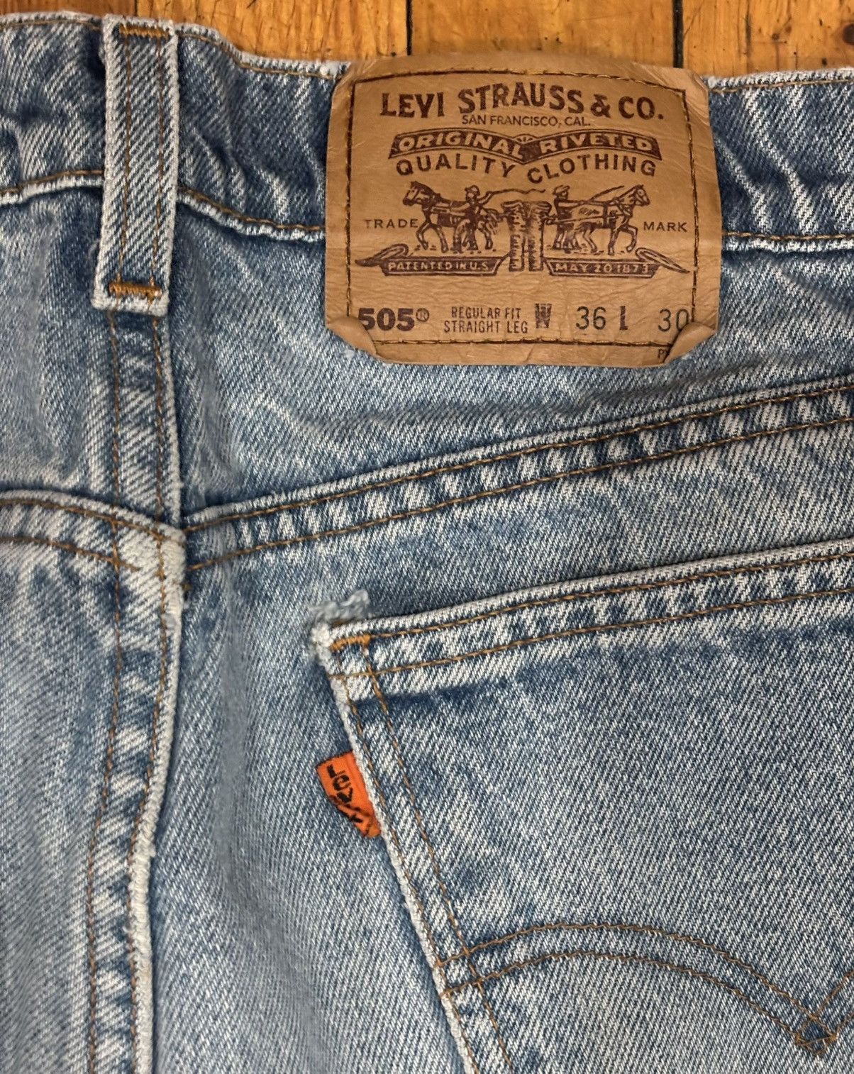 Levi's Vintage Clothing Orange Tab Levi’s 505 vintage denim Size US 36 / EU 52 - 2 Thumbnail