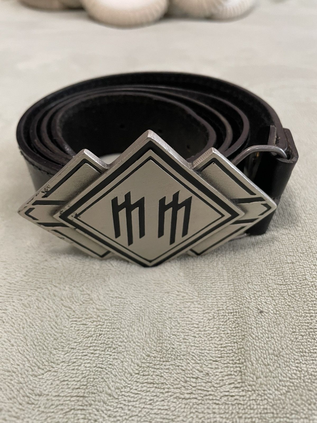 2004 Marilyn Manson "MM" logo belt buckle