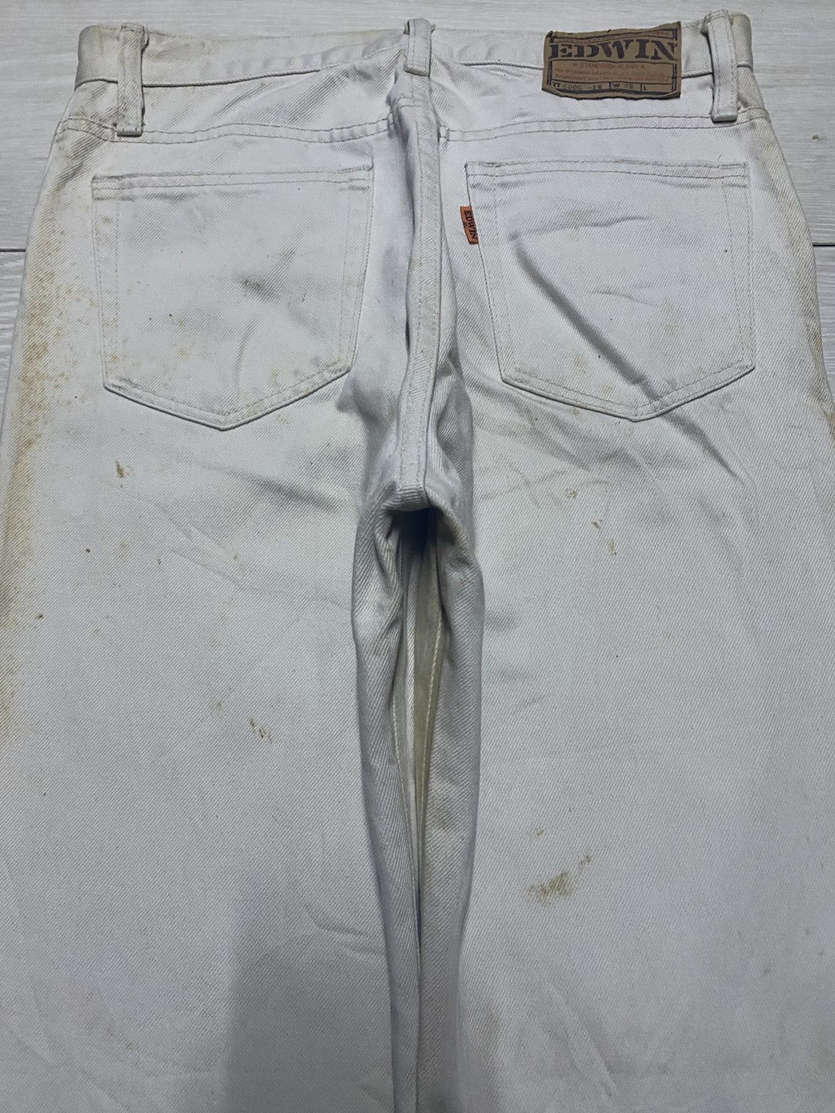 Edwin Edwin Vintage 80s Orange Tab Rusty Straight Loose Jeans Size US 28 / EU 44 - 4 Thumbnail