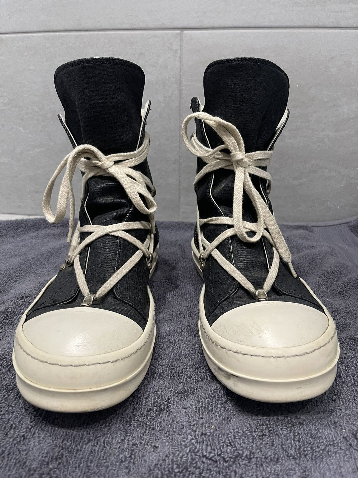 靴 Rick owens high ramones hexagram ss24 Rick Owens drkshdw High-Top Hexagram Sneakers – Acroera