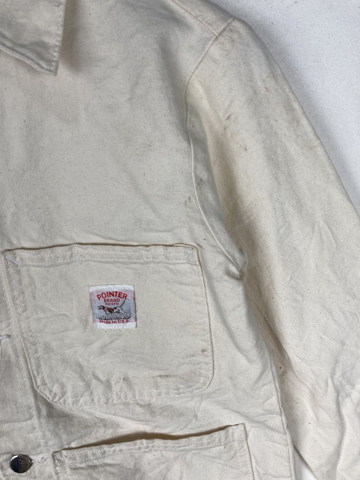 Pointer Vintage 80s Pointer Denim Chore 4 Pocket Jacket Made in Usa Size US XS / EU 42 / 0 - 6 Thumbnail