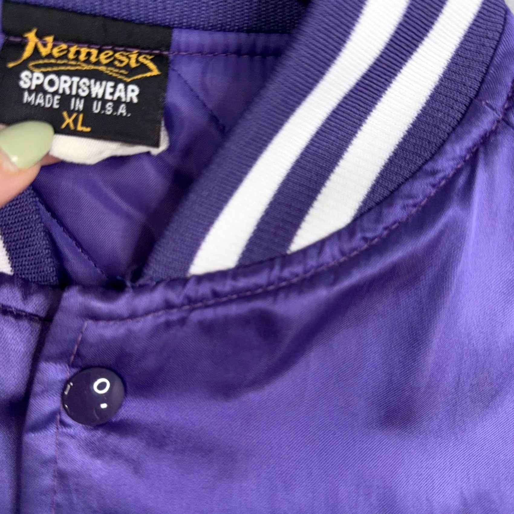Vintage VINTAGE Nemesis Sportswear Elks Lodge Jacket Mens XL Purple Satin Varsity England? (No) Size US XL / EU 56 / 4 - 5 Thumbnail