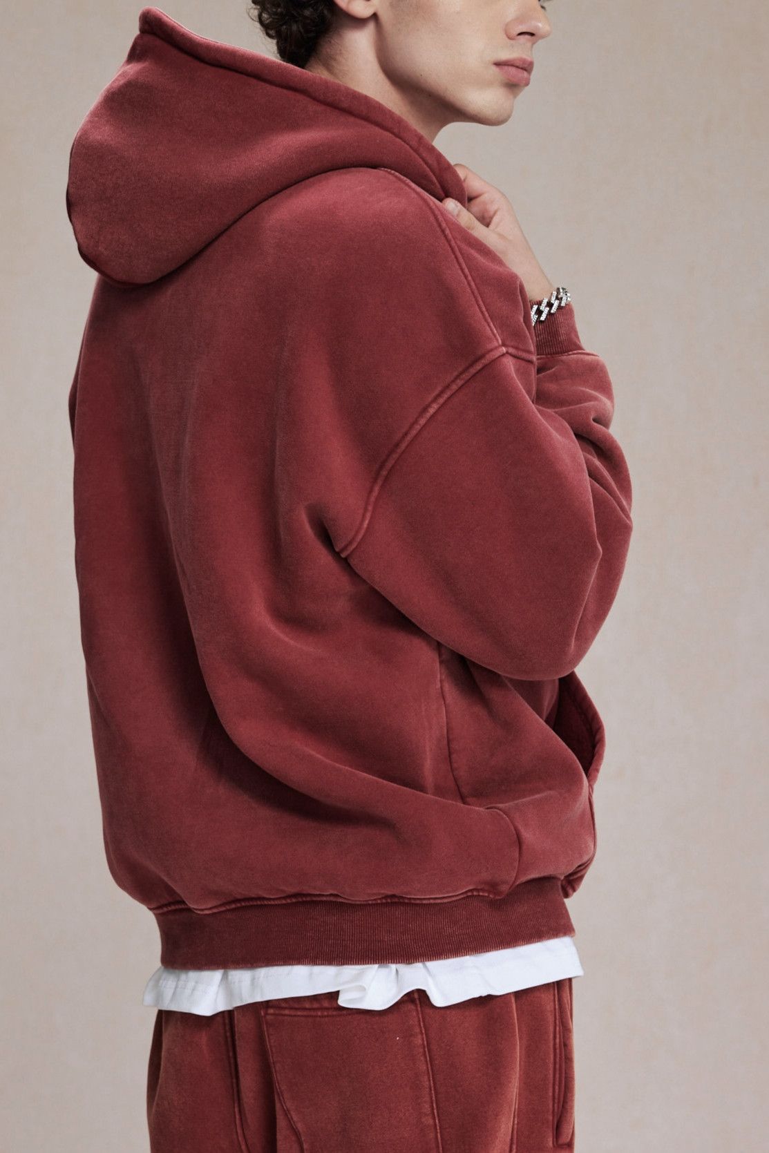 Designer × Japanese Brand Acid Washed Faded Zippered Oversized Hoodie Size US L / EU 52-54 / 3 - 3 Thumbnail
