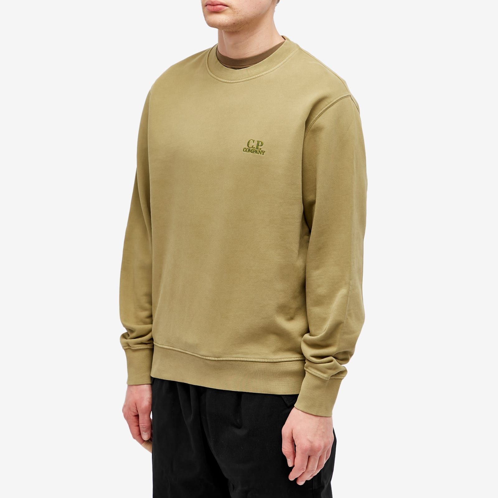 C.P. Company o1y1224 Logo Crewneck Sweatshirt in Military Green Size US XL / EU 56 / 4 - 2 Thumbnail