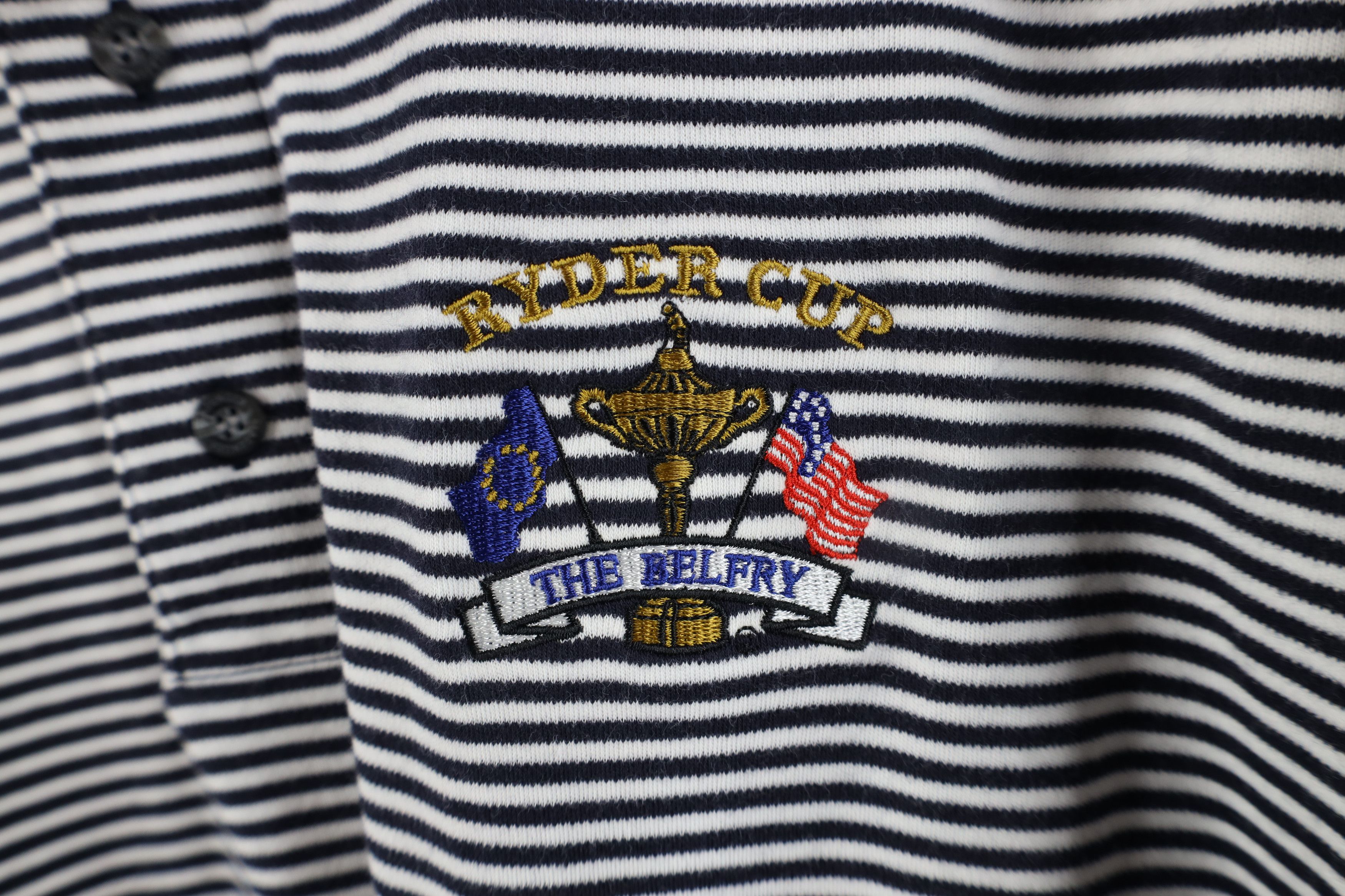 Vintage Vintage Y2K 2002 Ryder Cup The Belfry Striped Golf Polo Size US M / EU 48-50 / 2 - 5 Thumbnail