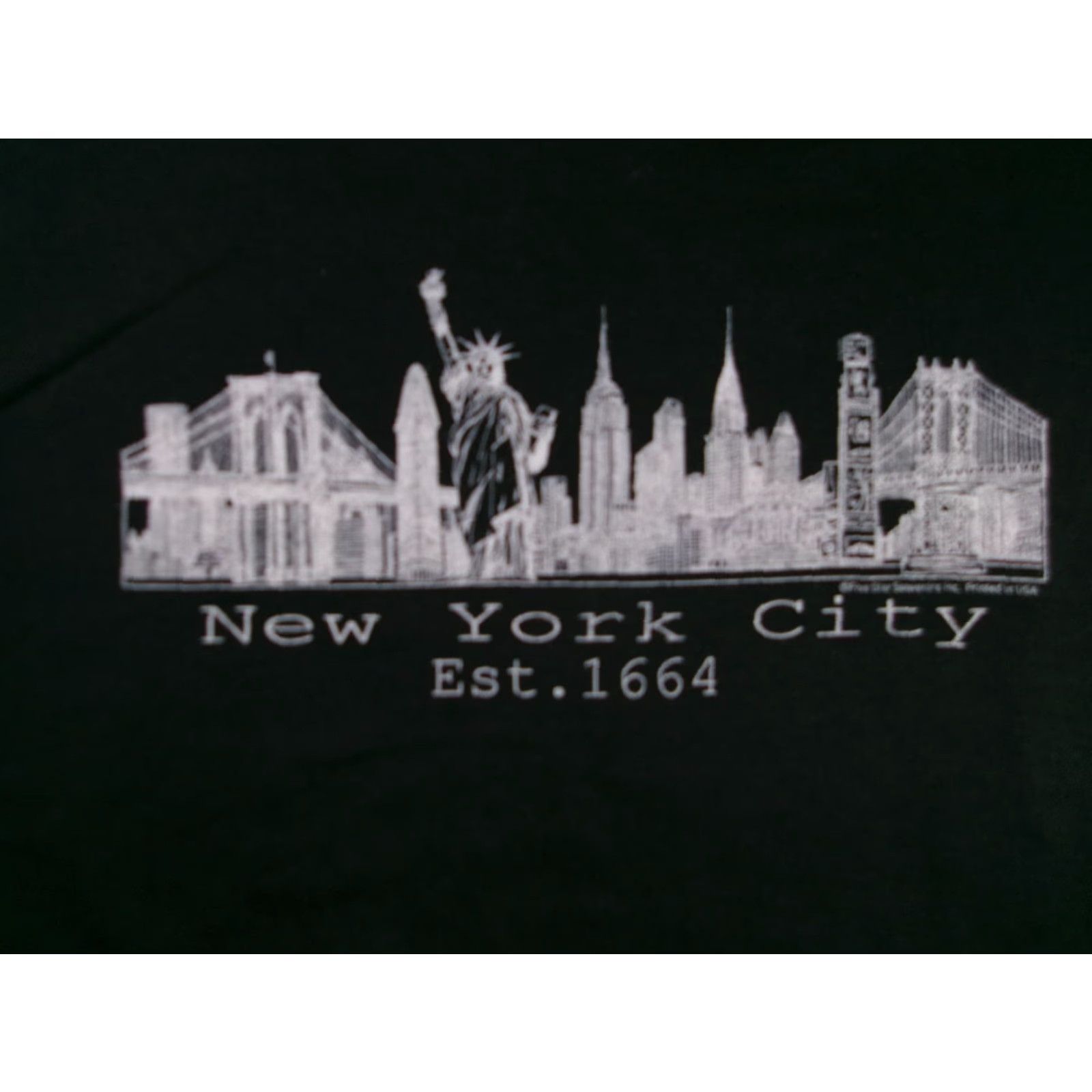 Vintage VINTAGE NYSP New York City Skyline Sweatshirt Mens M Black Crewneck Pullover Graphic Print Sweatshirt Size US M / EU 48-50 / 2 - 2 Thumbnail