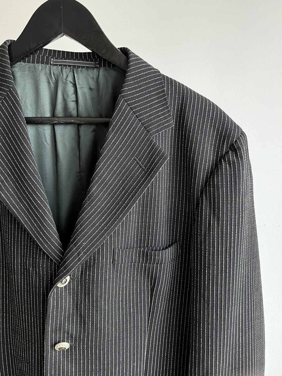 Versace Versace Classic V2 early 90s pinstripe wool blazer jacket Size 52R - 4 Thumbnail