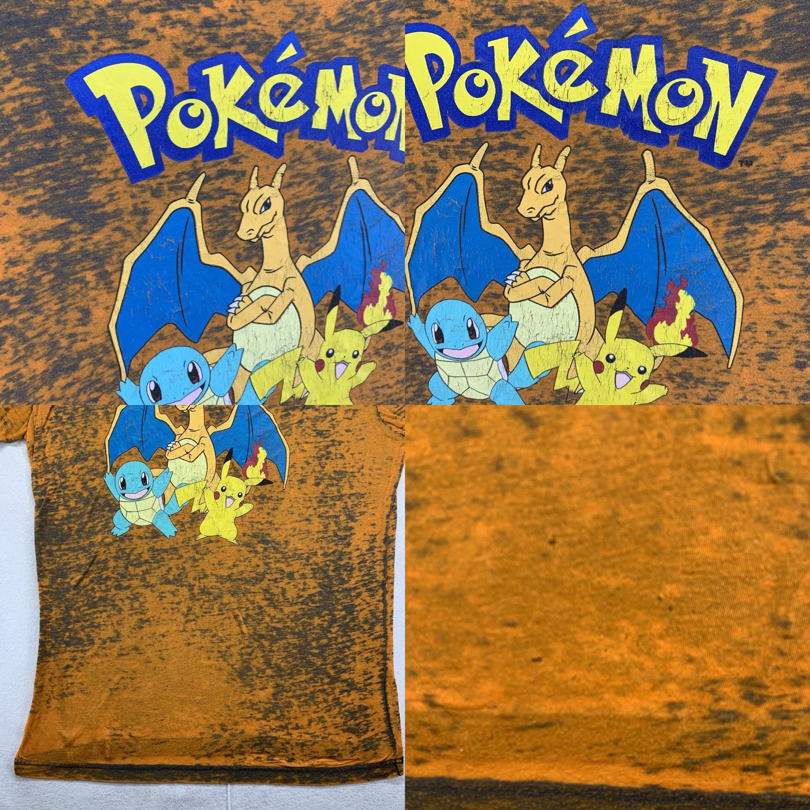 Vintage Pokémon T-Shirt Men's L Orange Earth Tone Charizard Geometric Punk Grunge 80s 90s Vintage No Size US L / EU 52-54 / 3 - 8 Thumbnail