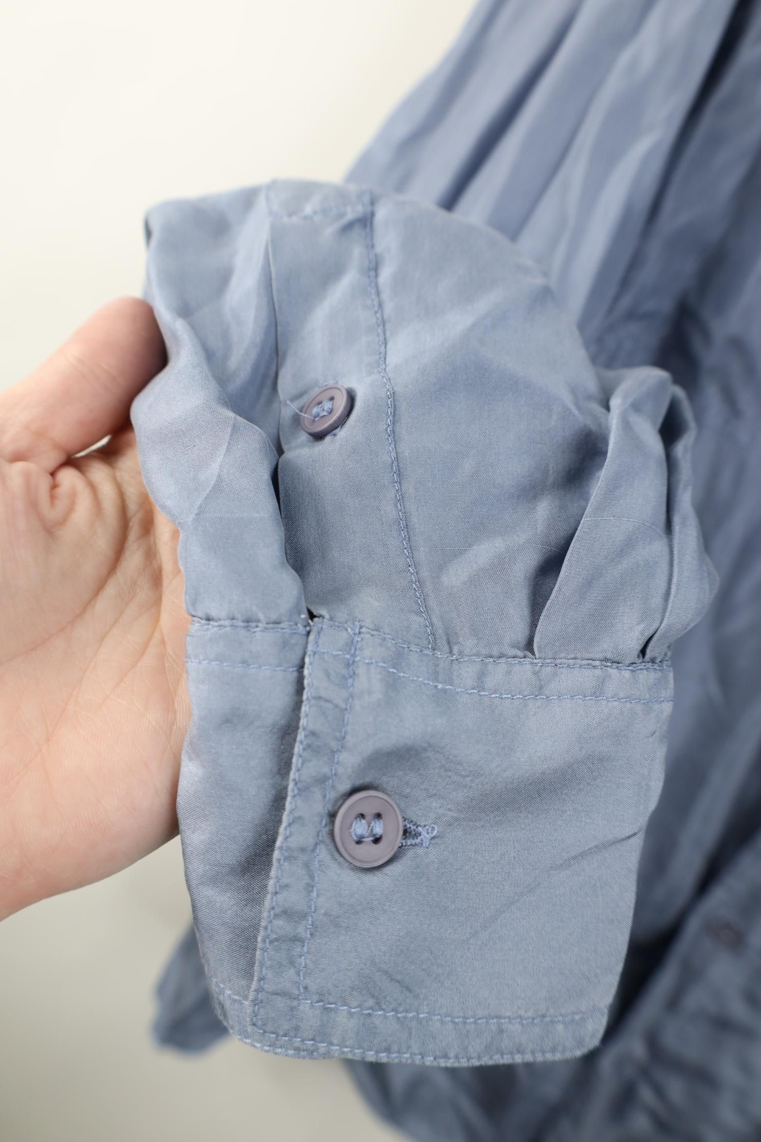 Vintage Vintage 90s Streetwear Baggy Silk Collared Button Shirt Blue Size US M / EU 48-50 / 2 - 7 Thumbnail