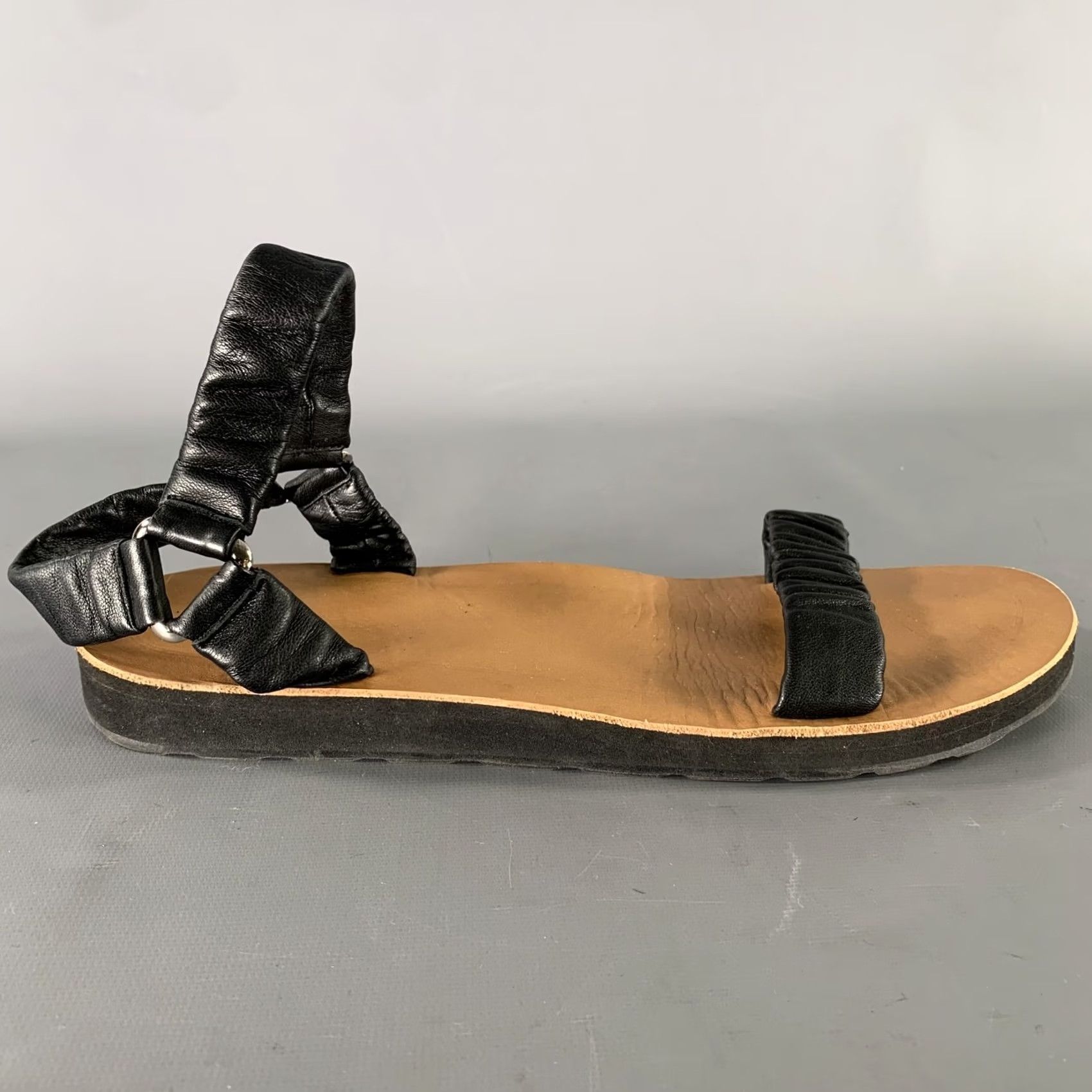 The Row THE ROW Sandals Calfskin Leather Black Tan Size 8 Size US 8 / IT 38 - 2 Thumbnail