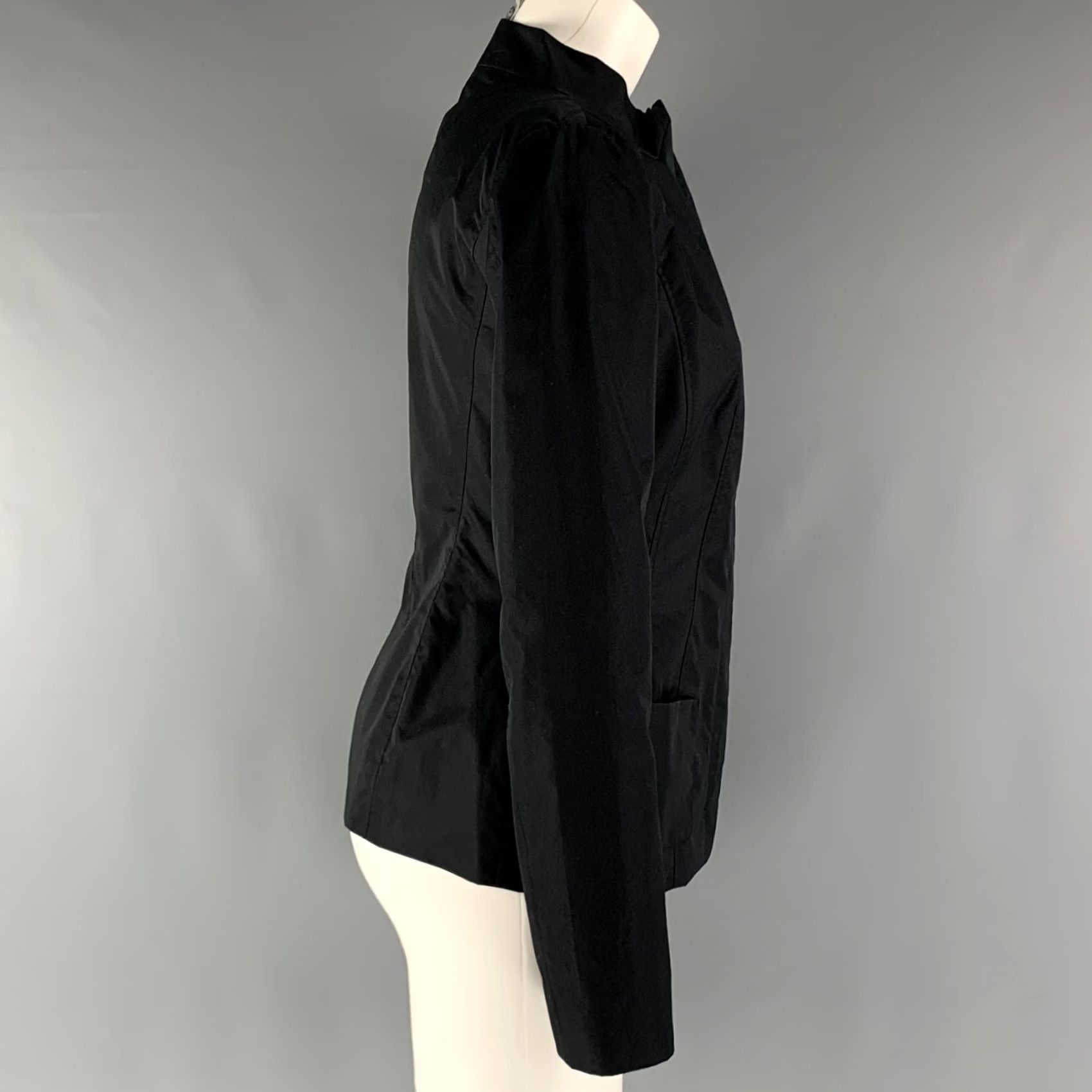 Jil Sander JIL SANDER Blazer Size 6 Black Cotton / Polyester Women Adult Jacket Size M / US 6-8 / IT 42-44 - 2 Thumbnail
