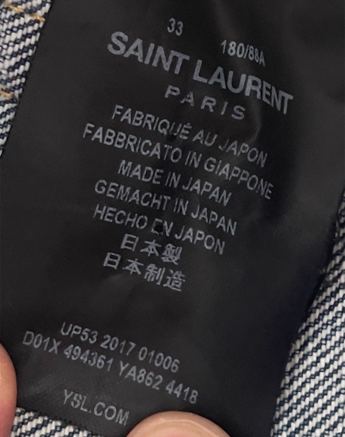 Saint Laurent Paris D02 M/SK-LW (D01X) — W33 — RRP $1095