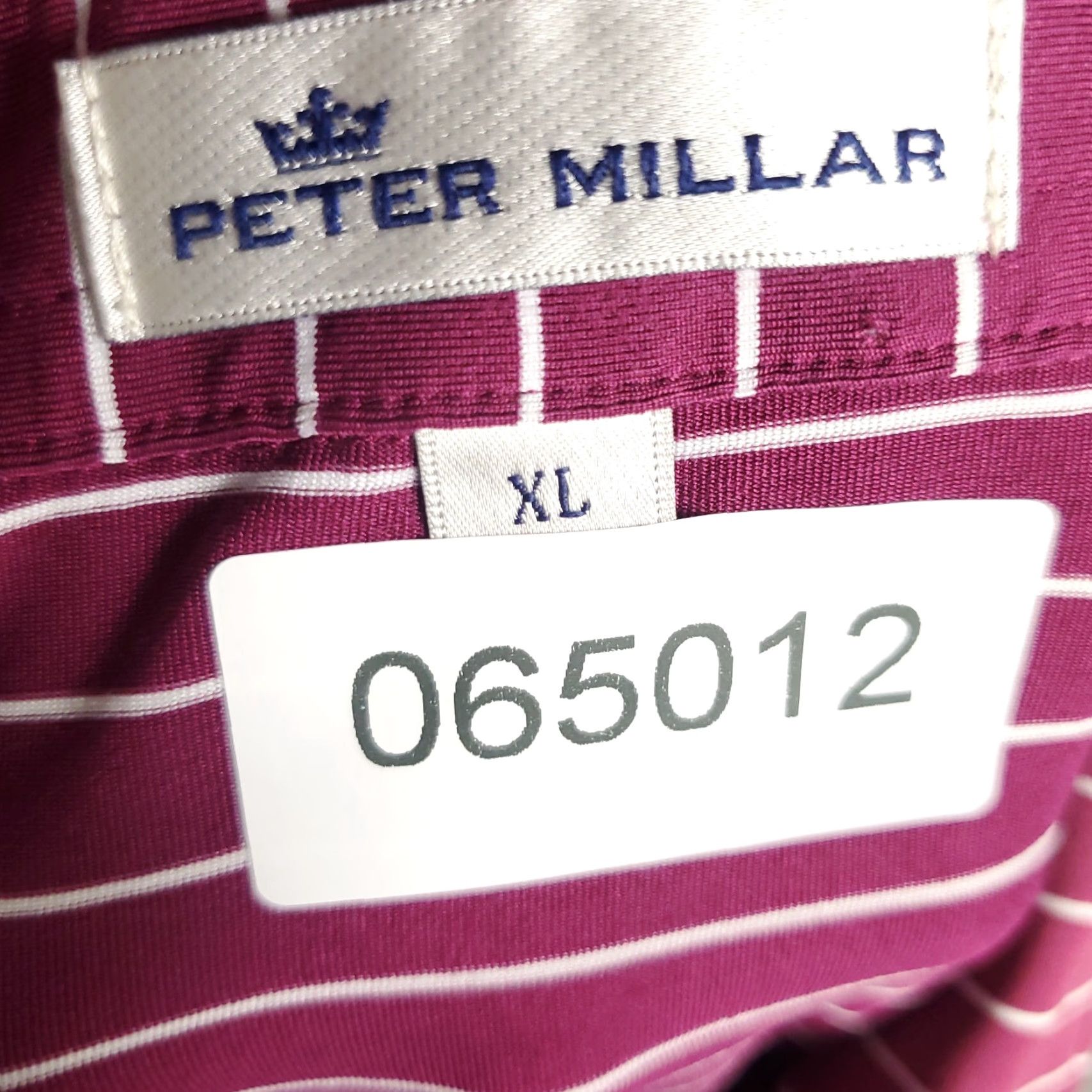 Peter Millar Peter Millar Polo Shirt Mens XL Purple Striped Short Sleeve Golf FADED Size US XL / EU 56 / 4 - 8 Thumbnail