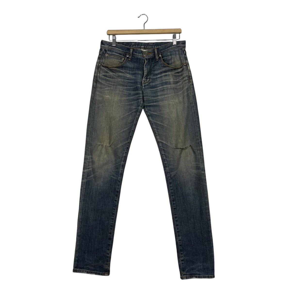 Matsuda Vintage Monsieur Nicole By Matsuda Distressed Denim Size 32" / US 10 / IT 46 - 1 Thumbnail