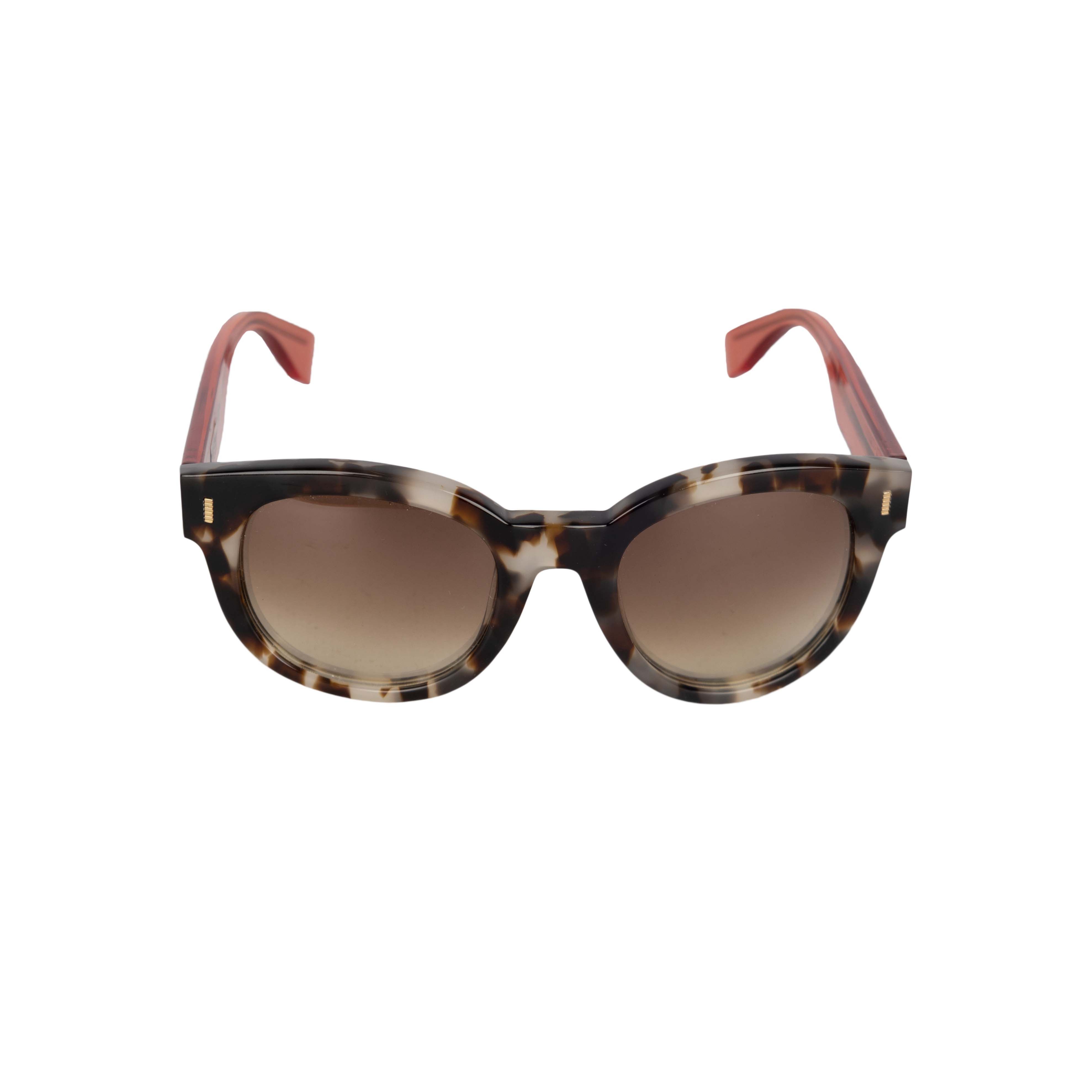 image of Fendi Fendi Acetate And Tortoiseshell Colorblock Sunglasses in Black, Women's