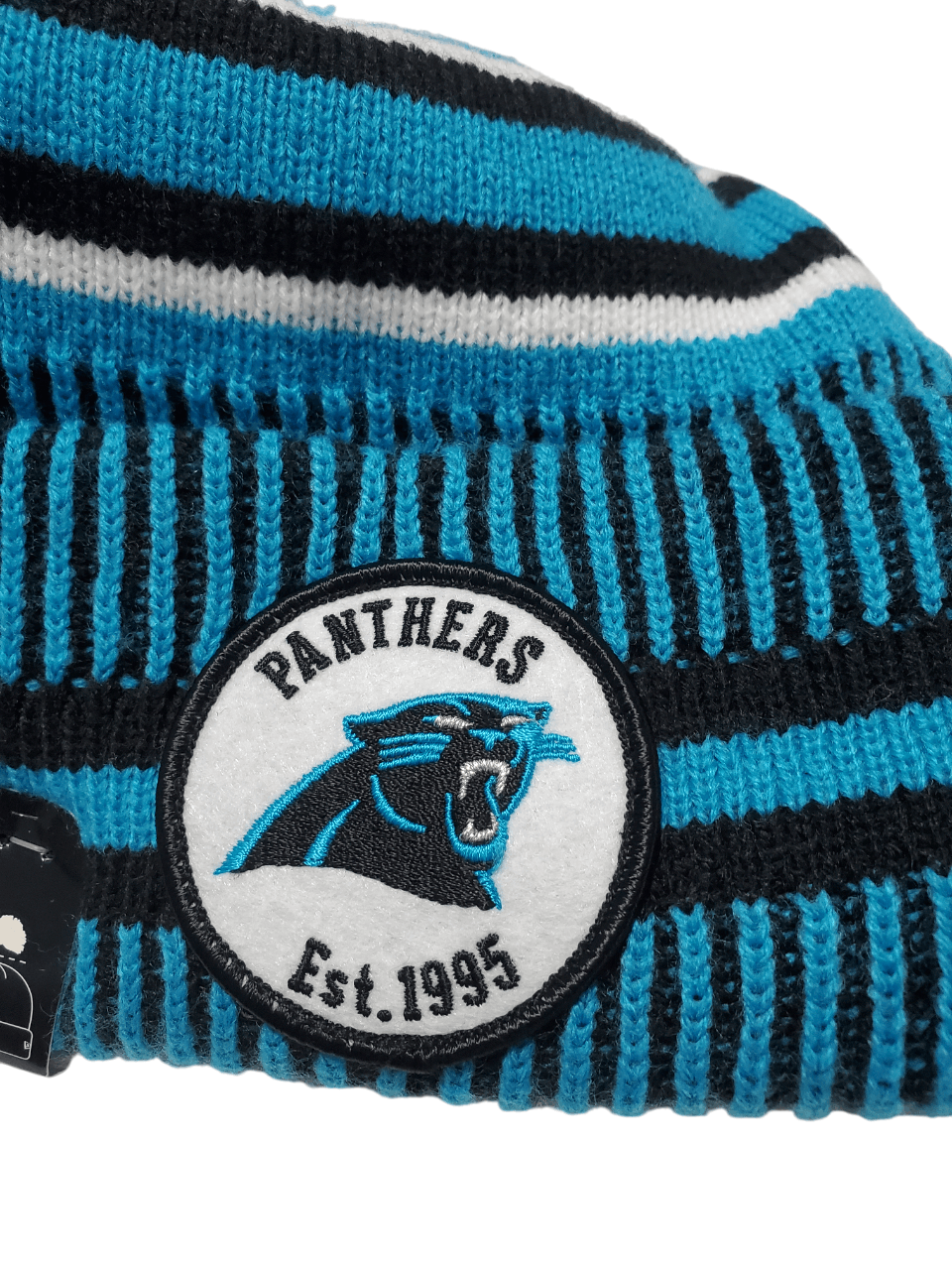 New Era NFL Carolina Panthers Pom Knit Hat Size ONE SIZE - 2 Thumbnail