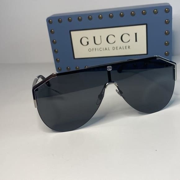 Gucci New - GUCCI Metal Rimless Square Sunglasses GG0291S Black Go Size ONE SIZE - 9 Thumbnail