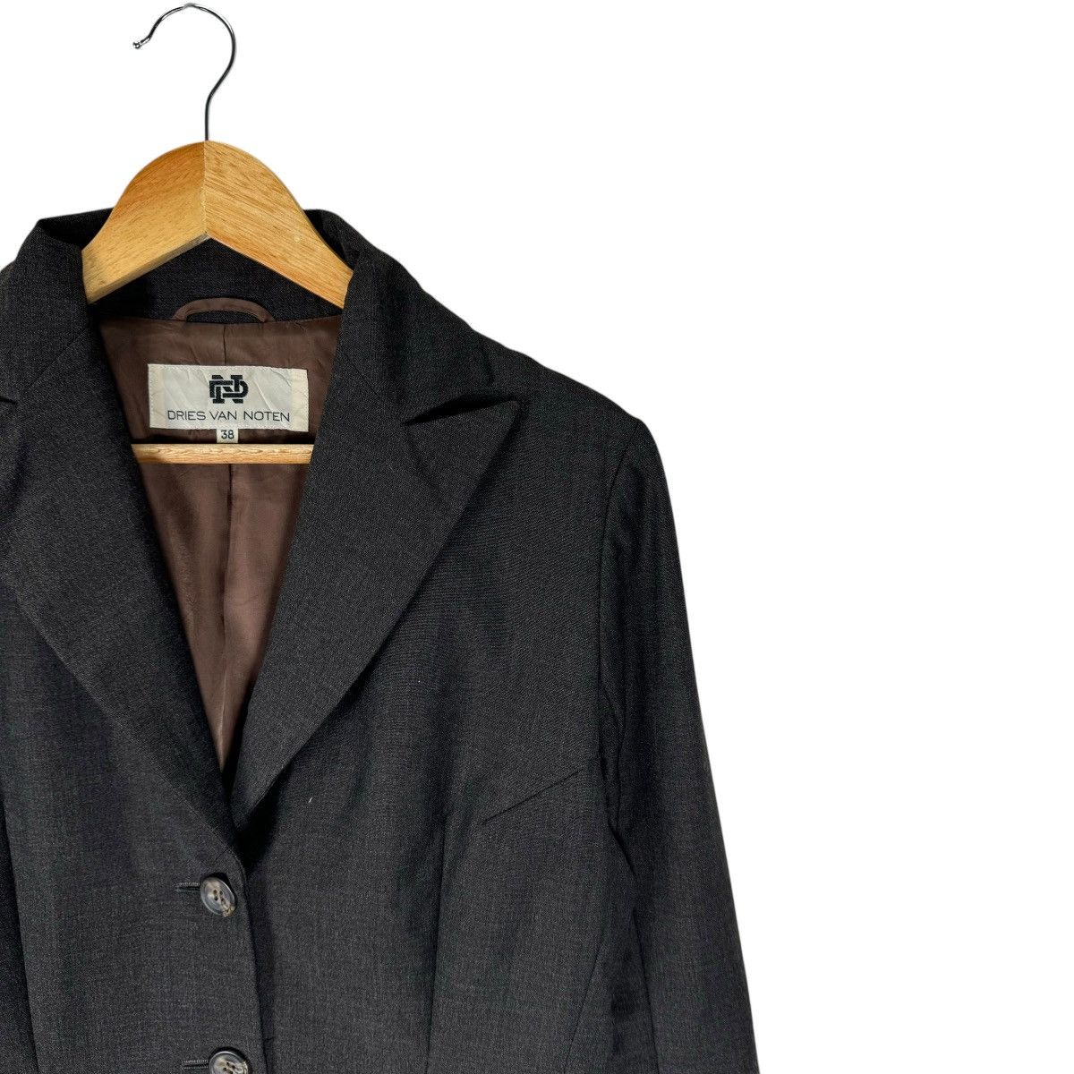 Dries Van Noten × Vintage 🔥DRIES VAN NOTEN WOOL LONG BUTTON JACKET Size M / US 6-8 / IT 42-44 - 3 Thumbnail