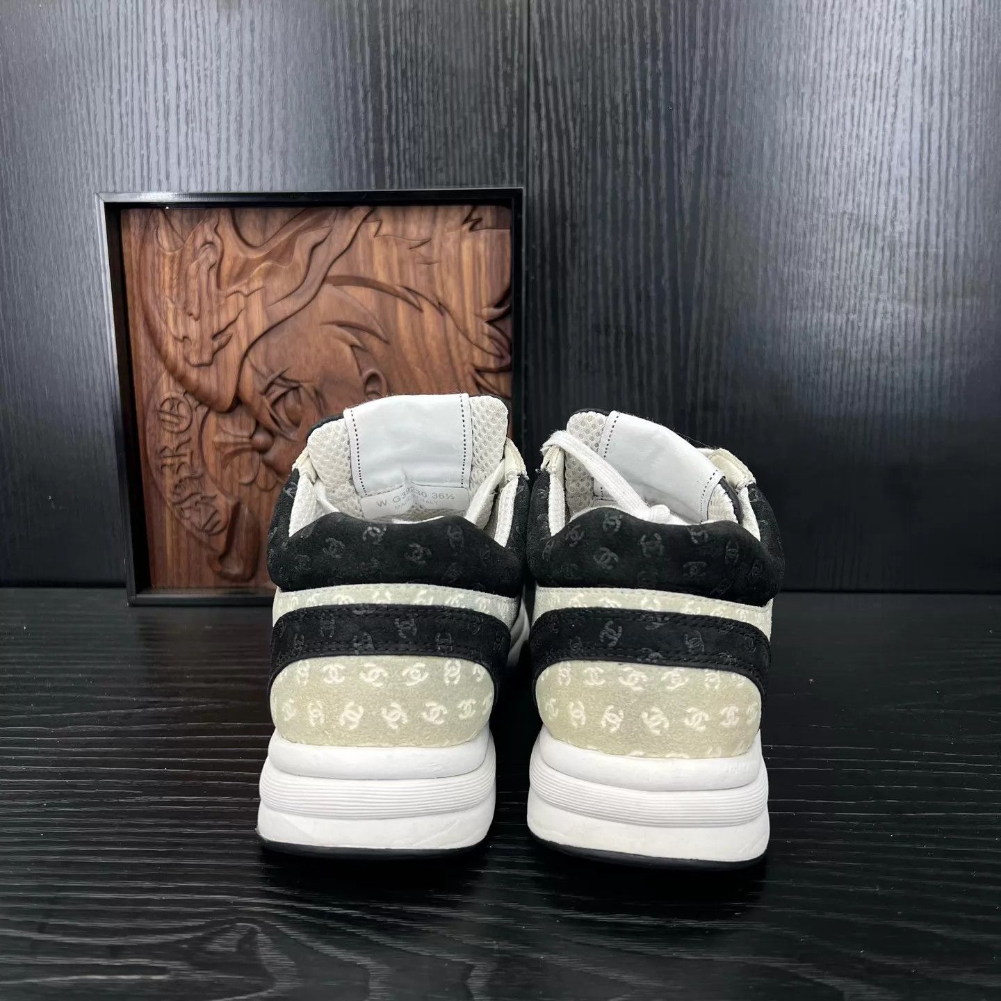 Chanel CHANEL B&W Print Panda Sneakers Women's 36.5 Size US 6 / IT 36 - 5 Thumbnail