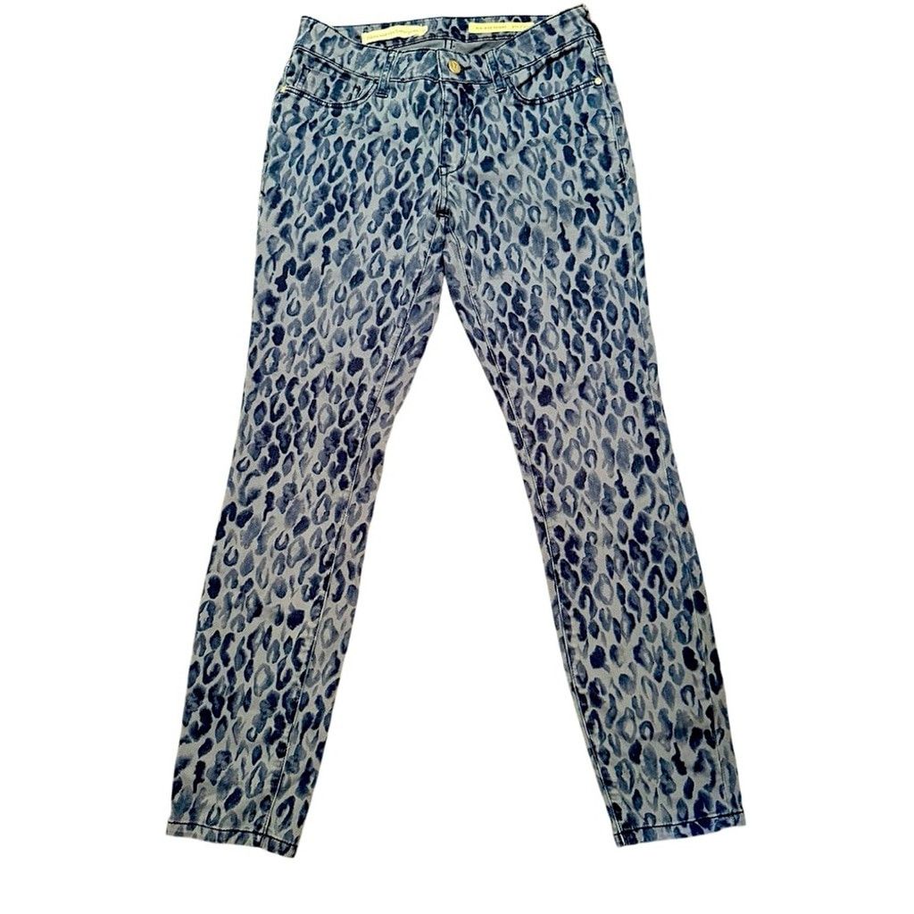 Anthropologie Anthropologie Pilcro Jeans Skinny Leopard Classic SZ 26 Blue Size 26" / US 2 / IT 38 - 4 Thumbnail