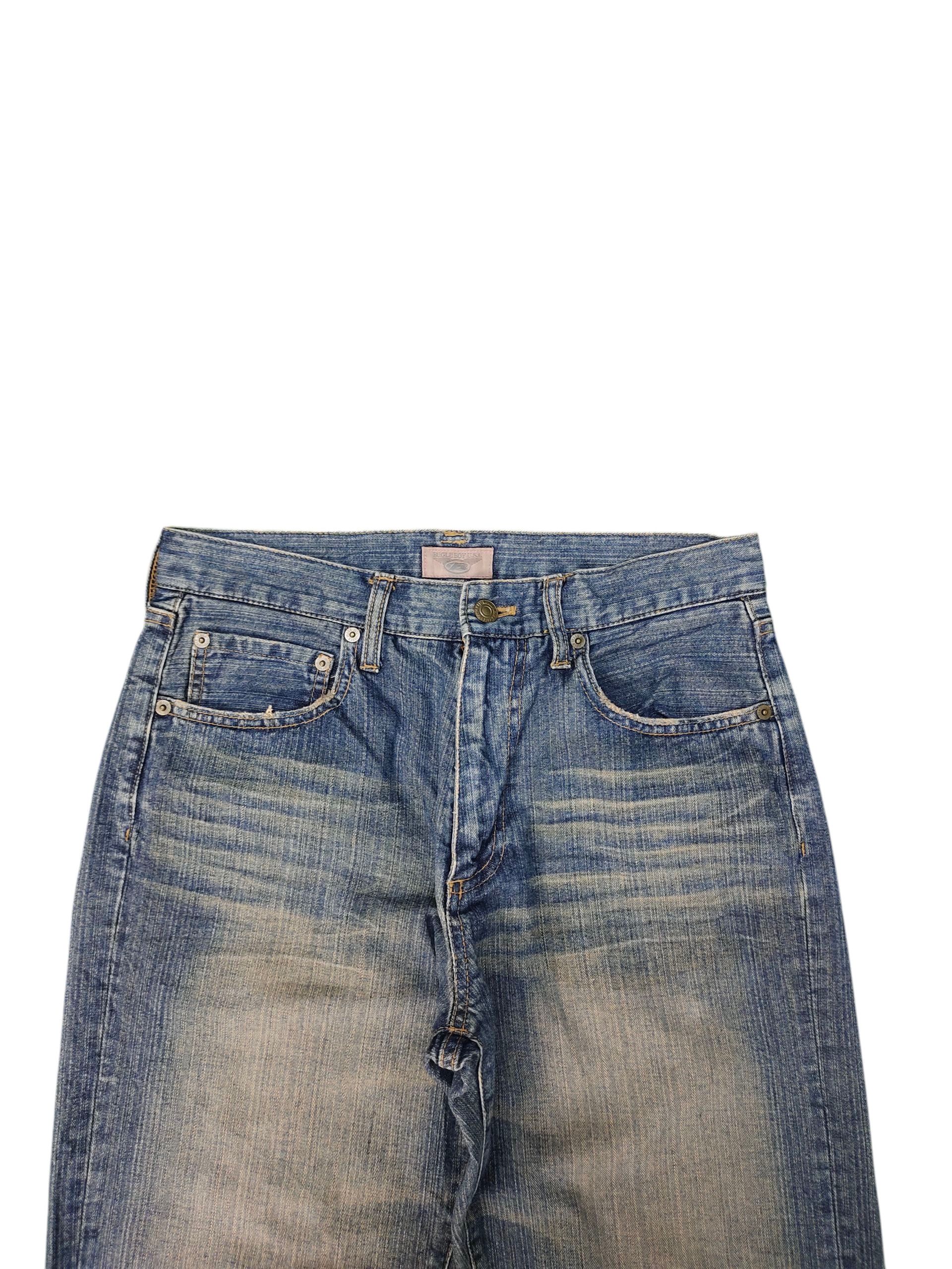 Bugle Boy Vintage Bugle Boy Usa Clawmark Distress Faded Denim Jeans Size US 30 / EU 46 - 2 Thumbnail