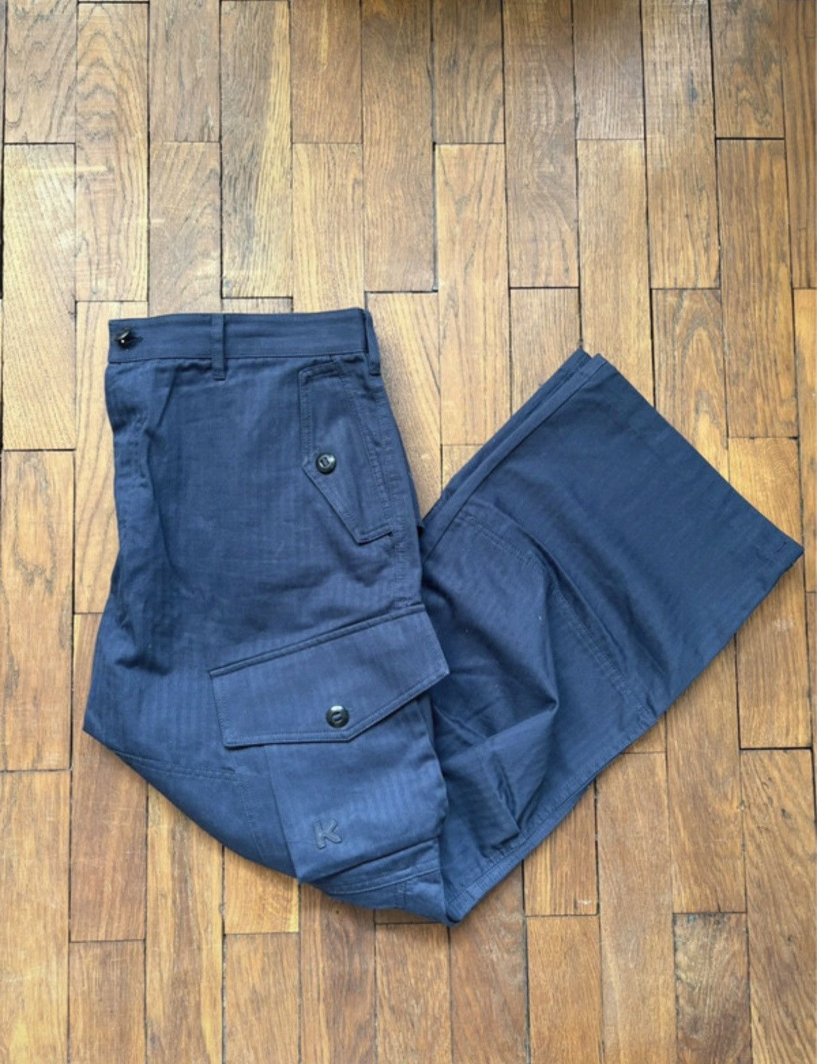 Kenzo Kenzo Navy Twill Cargo 36W 32L Size US 36 / EU 52 - 1 Thumbnail