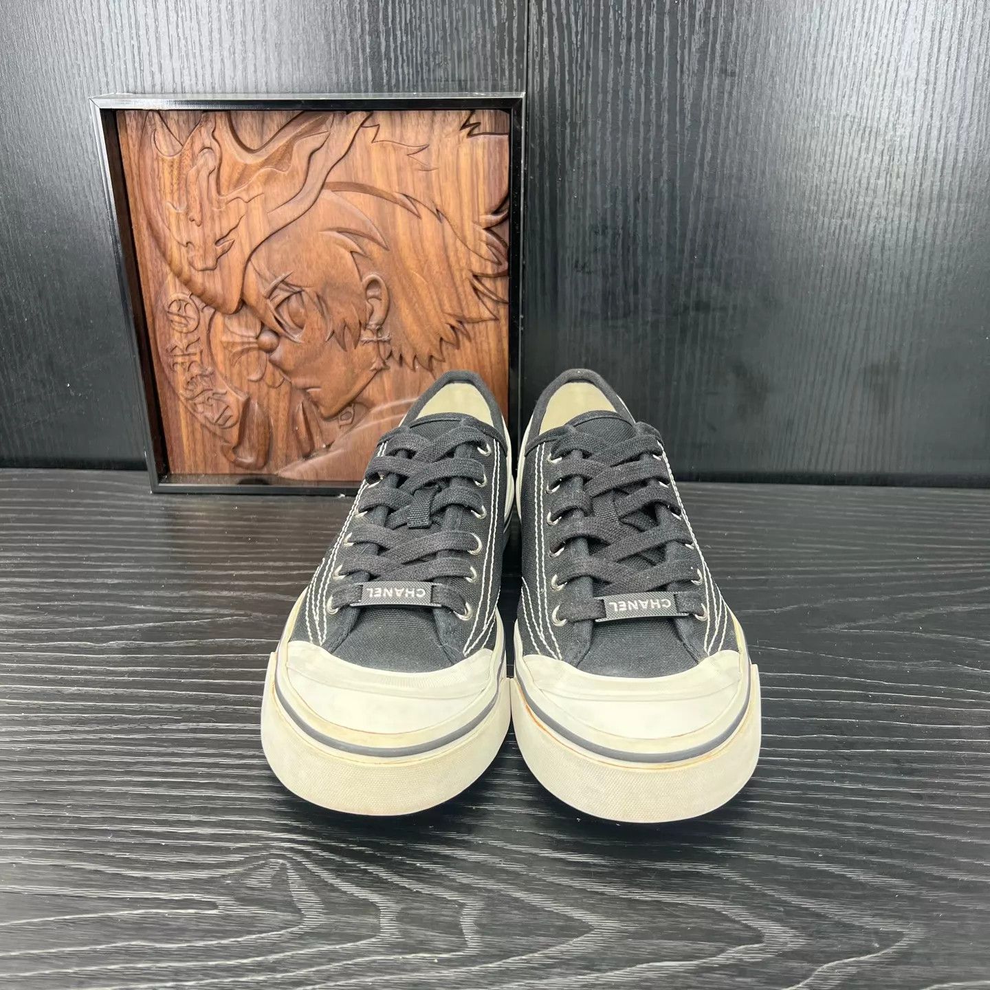 Chanel Chanel color block black white 38 sneakers box mint Size US 7.5 / IT 37.5 - 5 Thumbnail