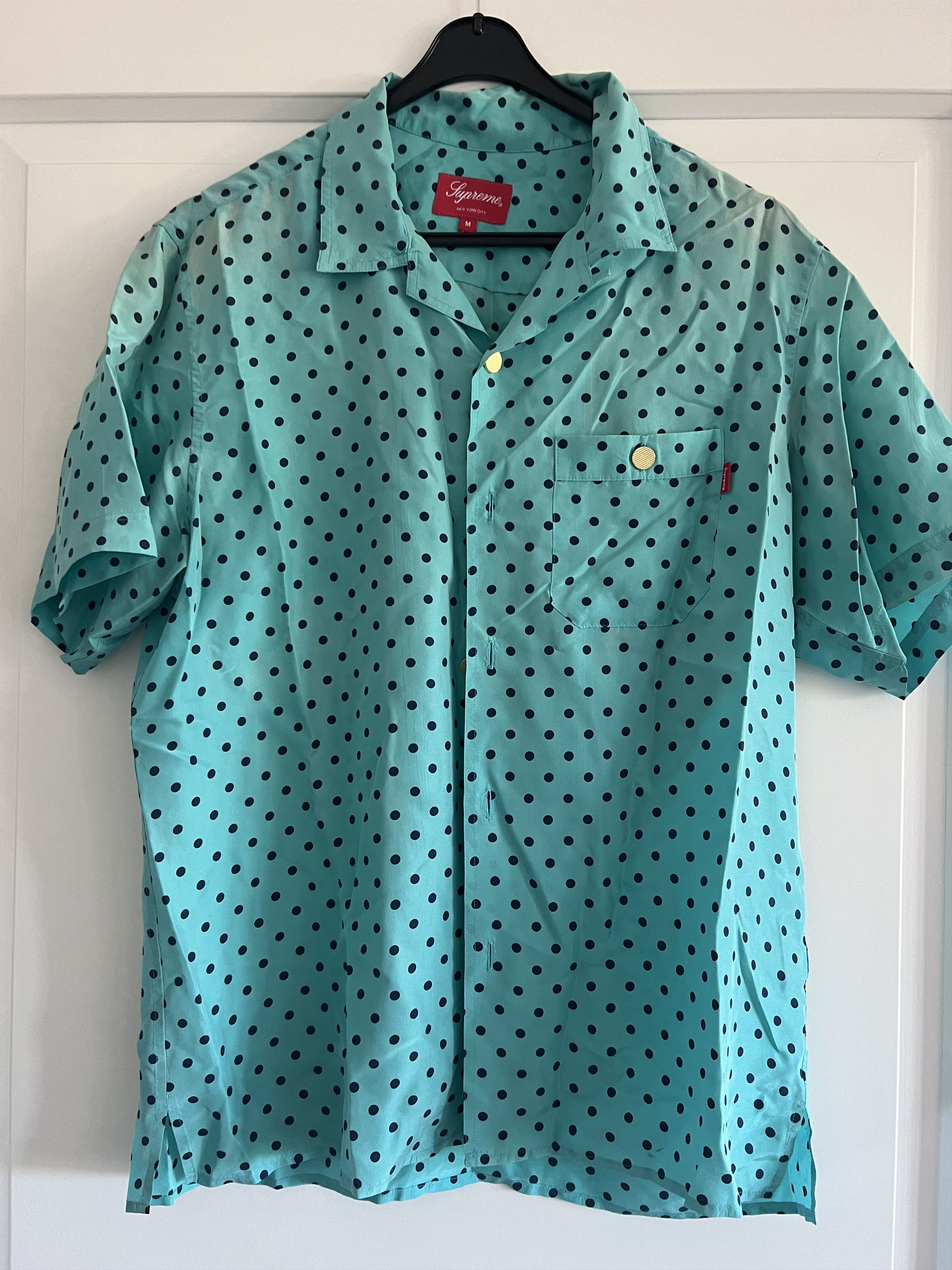 Supreme Supreme Silk Polka Dot Camp Collar Shirt | Grailed