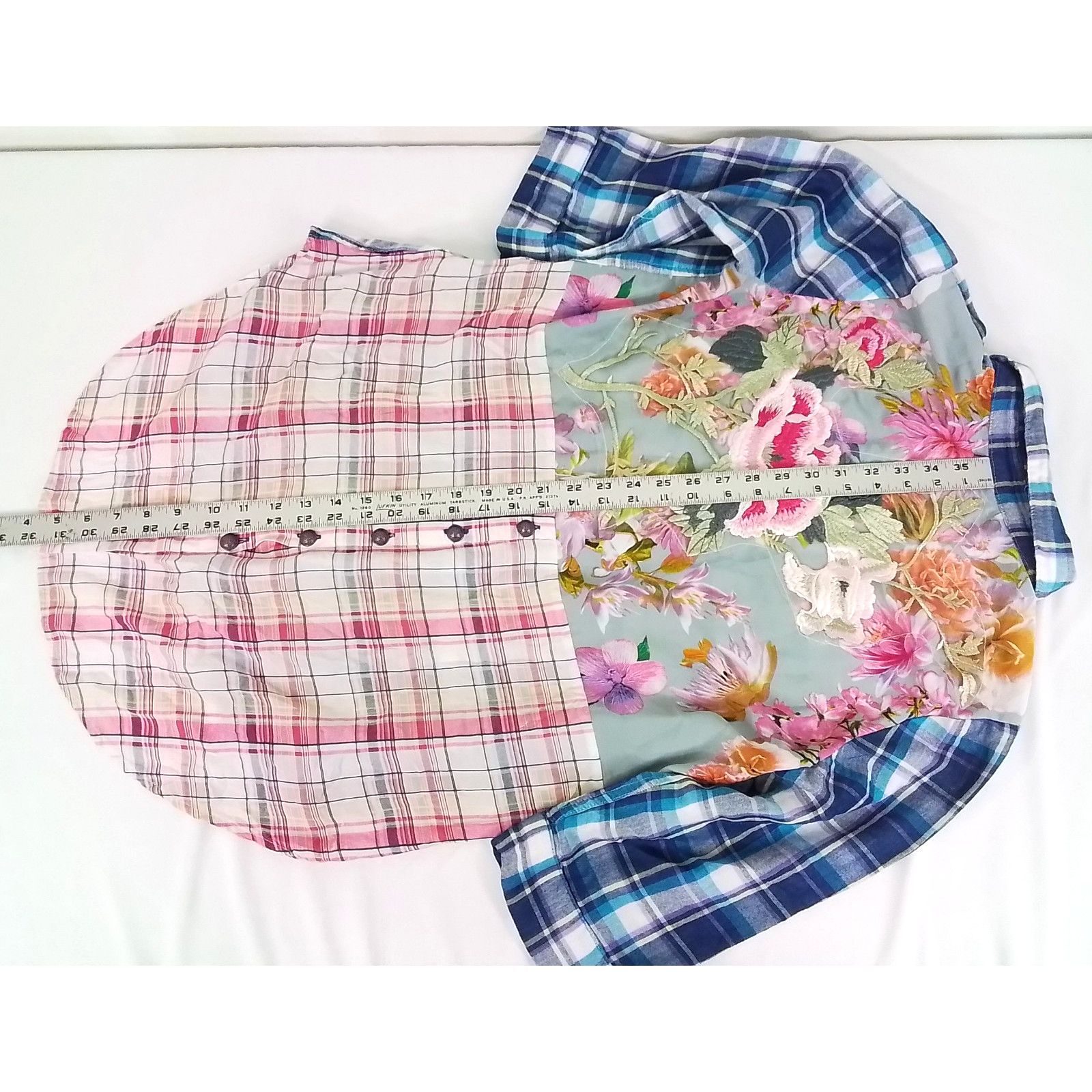 Soft Surroundings Soft Surroundings Women's M Plaid Floral Button Up Blouse Size M / US 6-8 / IT 42-44 - 14 Thumbnail