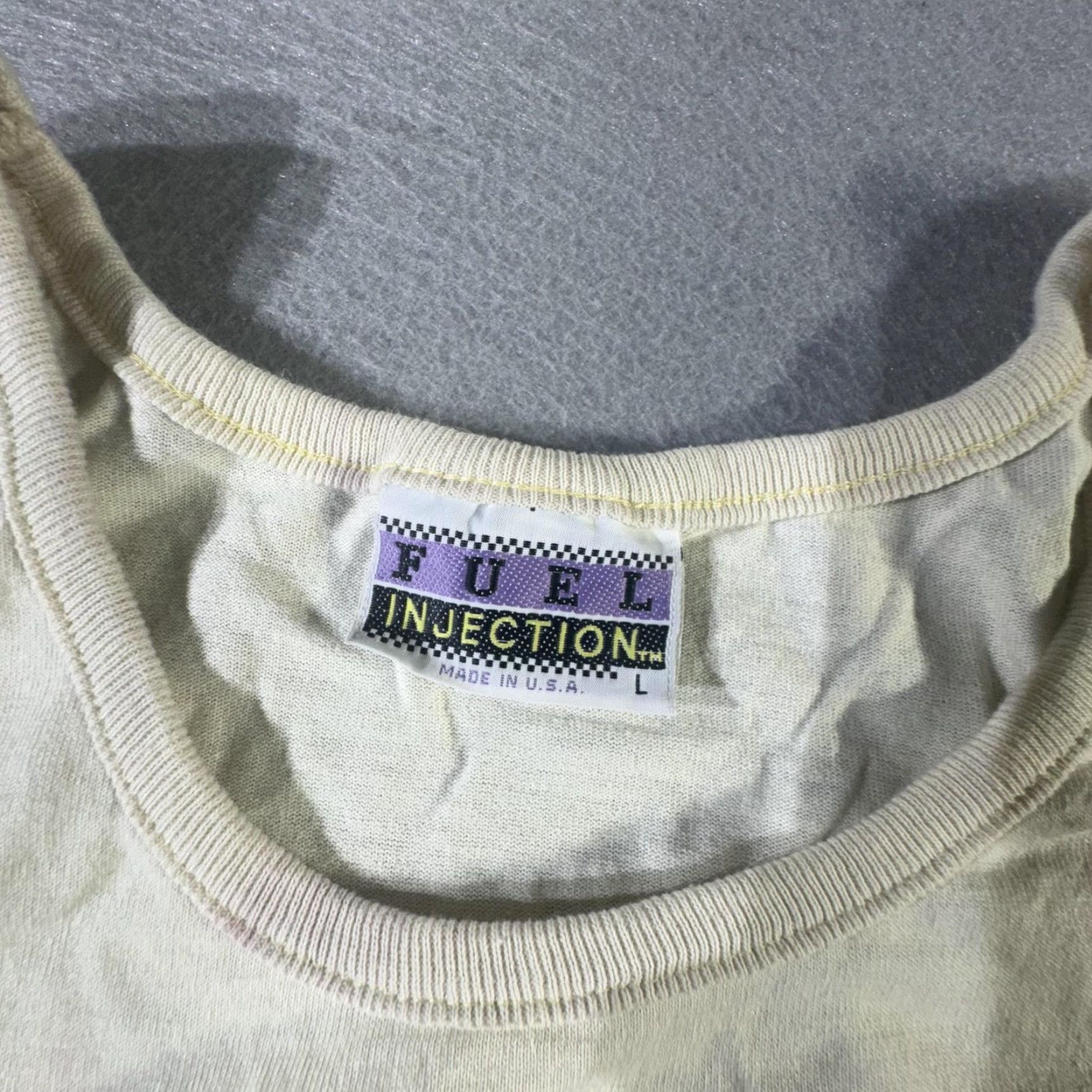 Vintage VINTAGE Fuel Injection Men's Tank Top Large White Westport Sun Run 80s Graphic Sleeveless Summer Casual Size US L / EU 52-54 / 3 - 5 Thumbnail