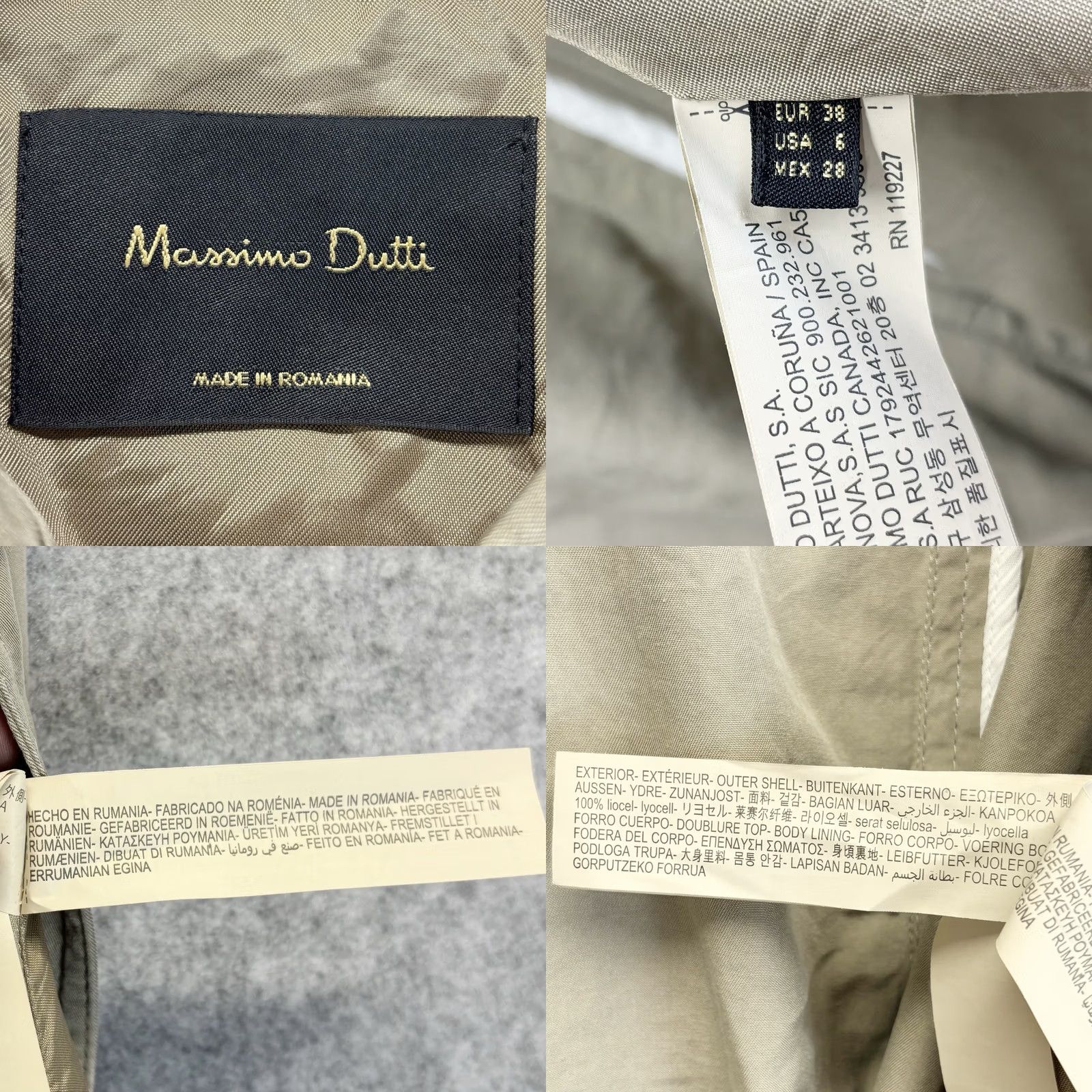 Massimo Dutti Massimo Dutti jacket Beige Women’s Lightweight Button Up UK 10 Regular Sleeve Long Size L / US 10 / IT 46 - 8 Thumbnail