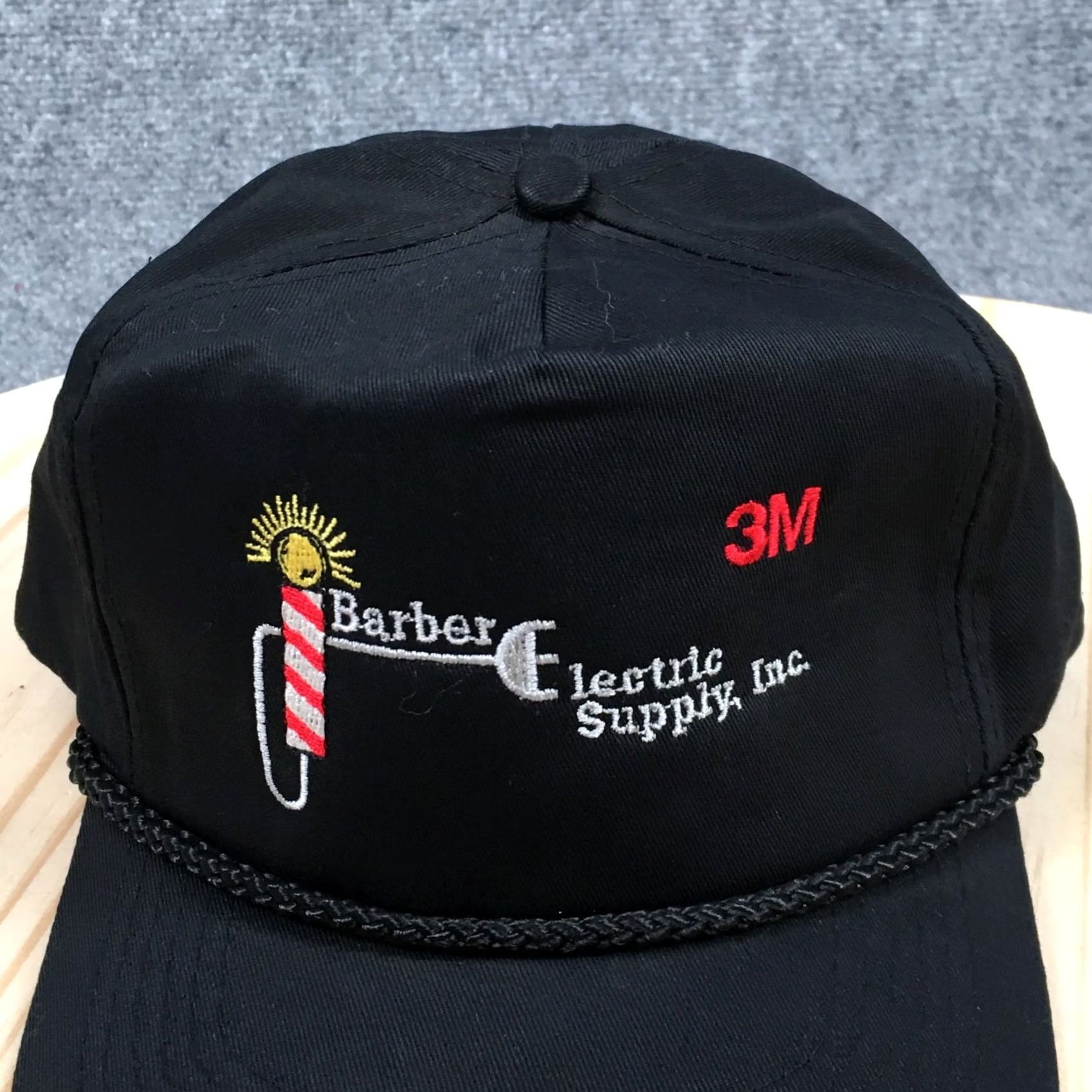 Vintage Barber Electric Supply Inc 3M Baseball Cap Hat Mens OS Black Cotton Adjustable Size ONE SIZE - 3 Thumbnail