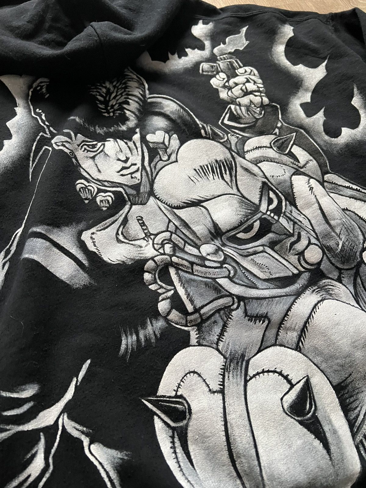 Gildan JJBA Josuke anime handpainted baggy hoodie Size US XXL / EU 58 / 5 - 3 Thumbnail