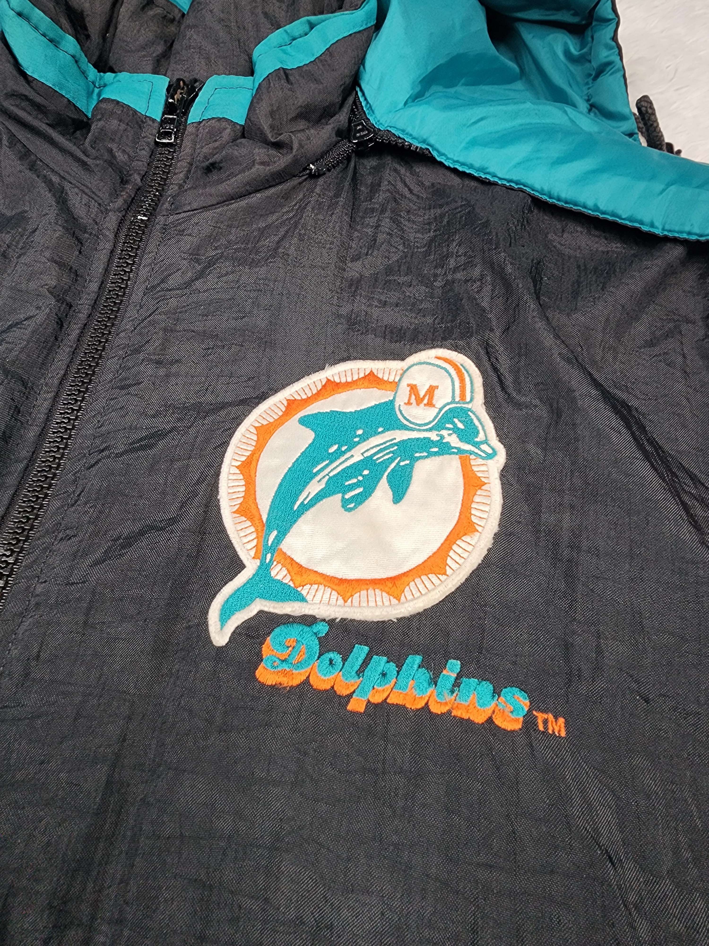 【古着】NFL Miami Dolphins ジャケット M Vintage Pro Player NFL Miami Dolphins windbreaker jacket