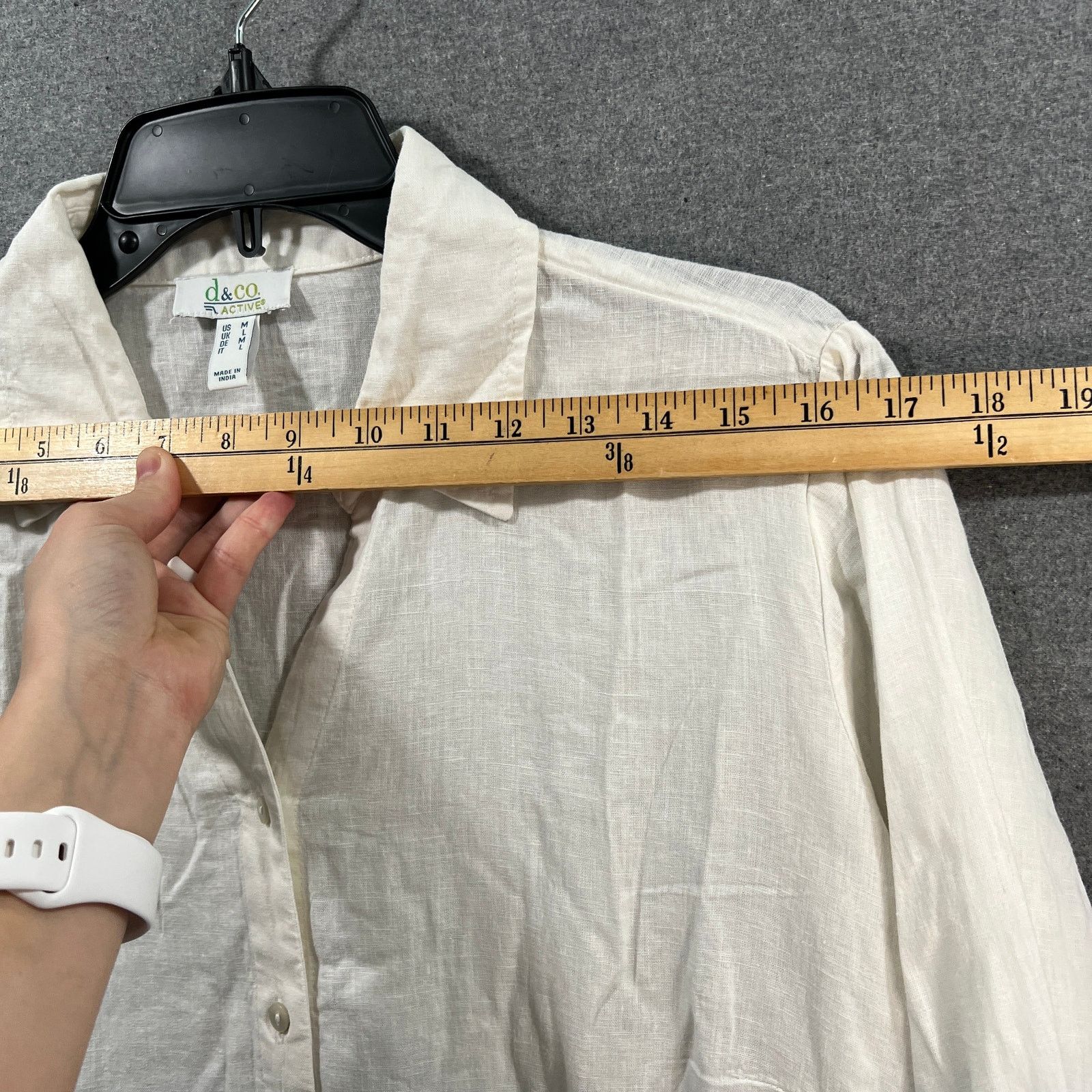 Denim & Co. Denim & Co. Naturals Regular Linen Blend Side Button Tuni Size M / US 6-8 / IT 42-44 - 7 Thumbnail