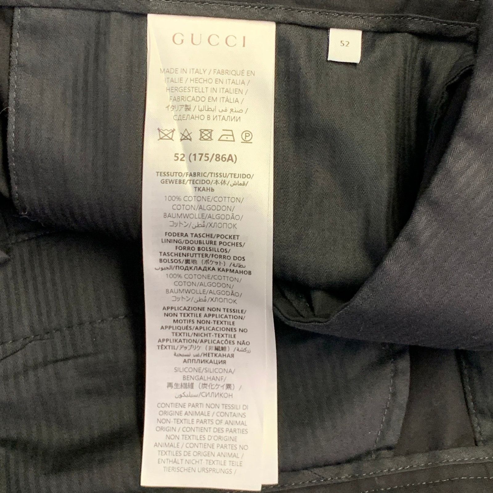 Gucci GUCCI Size 36 Black Cotton Flat Front Casual Pants Size US 36 / EU 52 - 5 Thumbnail