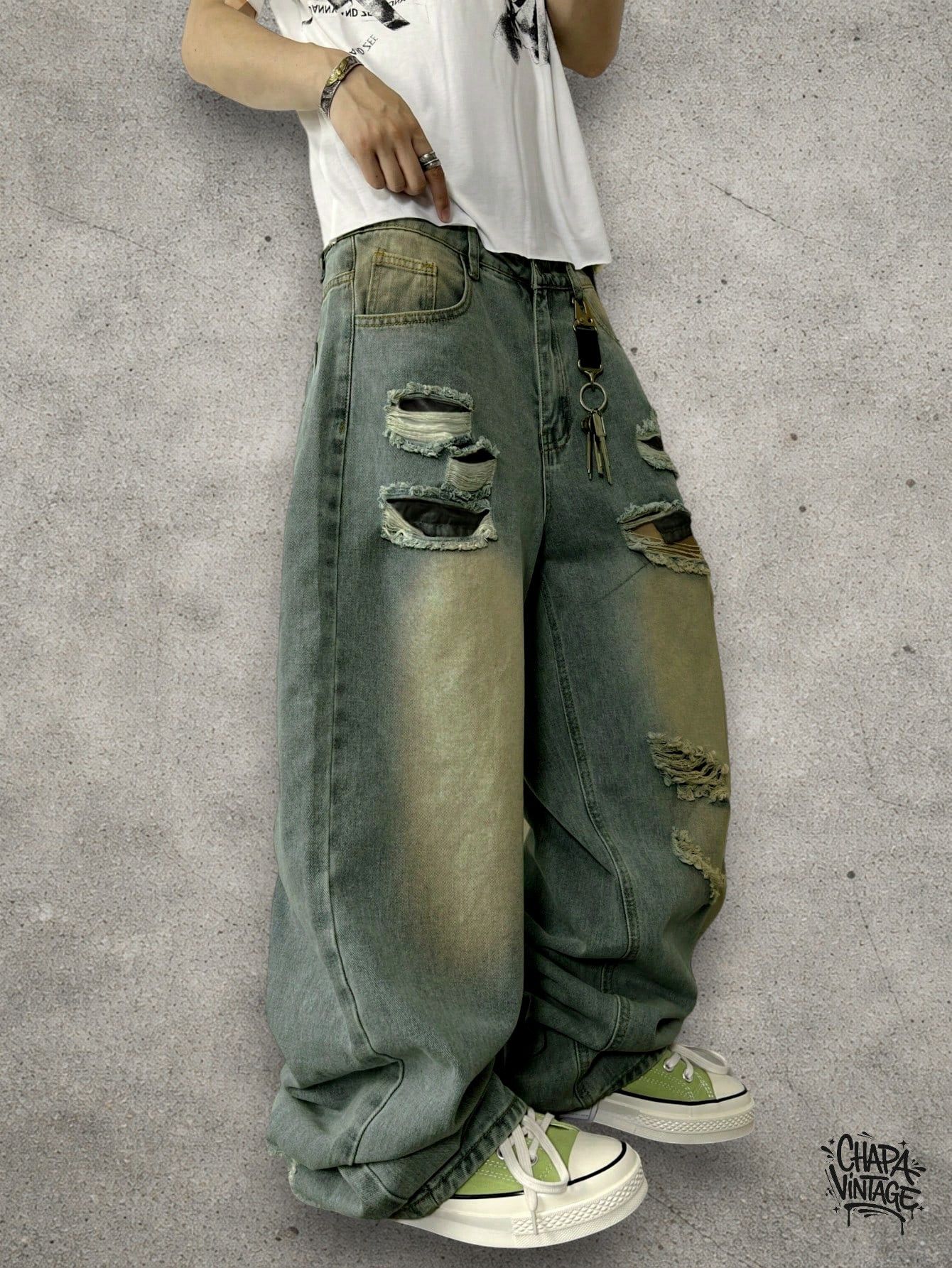 Vintage Distressed washed jeans Size US 32 / EU 48 - 1 Thumbnail