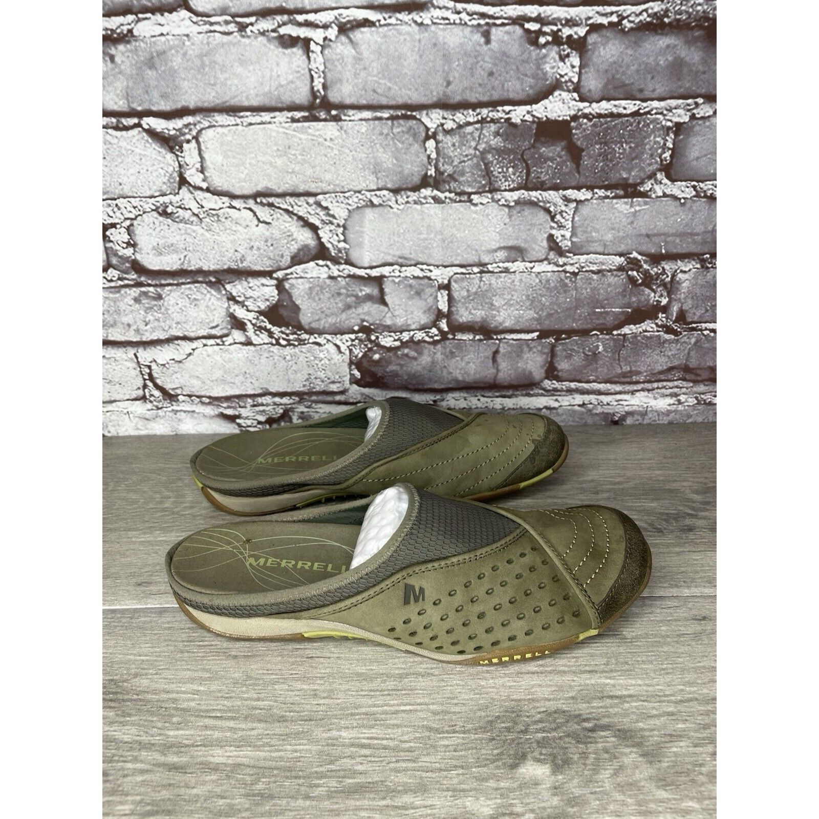 Merrell Merrell Rumba Moss Green Suede Leather Stretch Mesh Shoes Wo Size US 8 / IT 38 - 10 Thumbnail