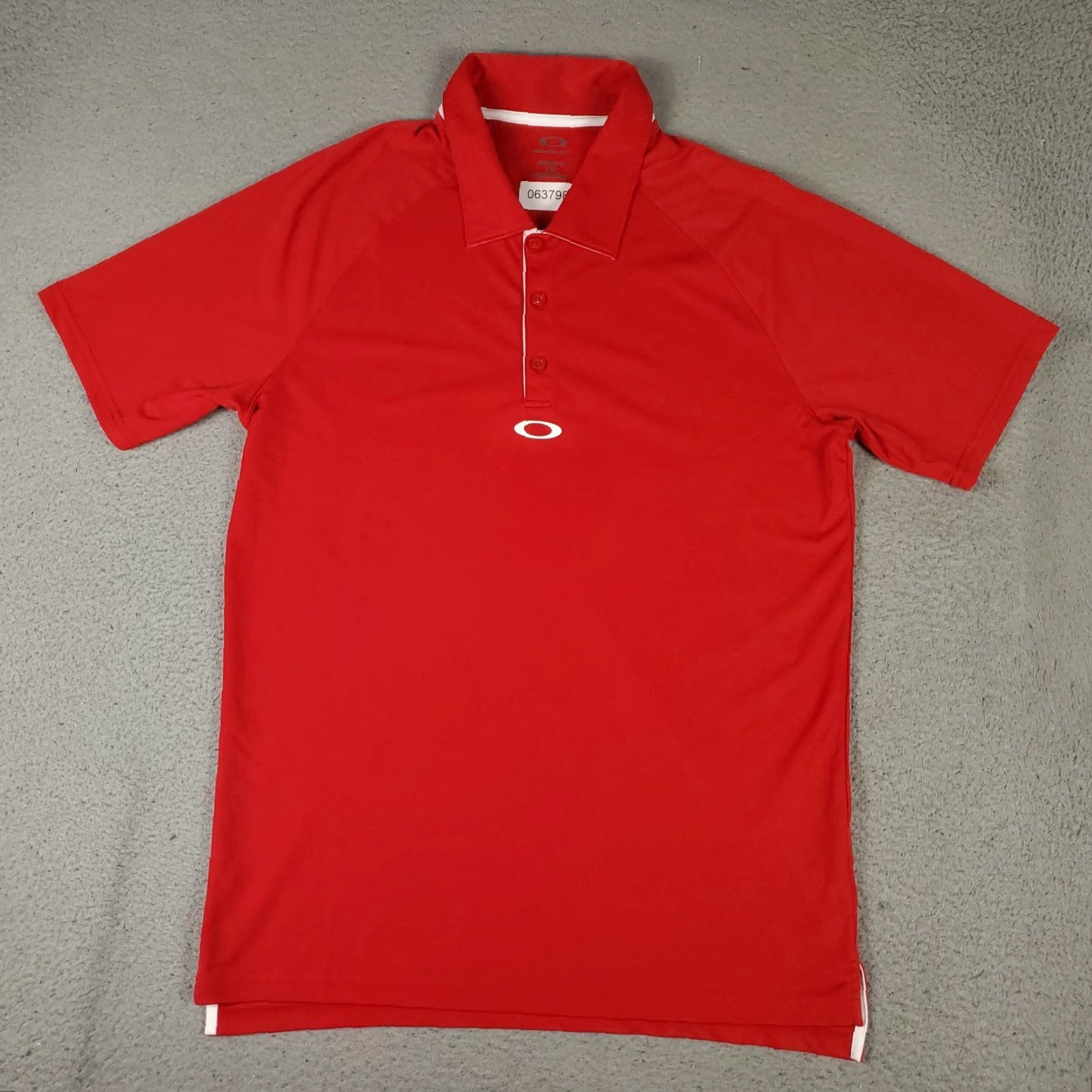 Oakley Oakley Polo Shirt Mens L Red Solid Short Sleeve Button Collared Logo Golf Casual Polo Shirt Mens Regular Red Oakley 90s? Size US L / EU 52-54 / 3 - 2 Thumbnail