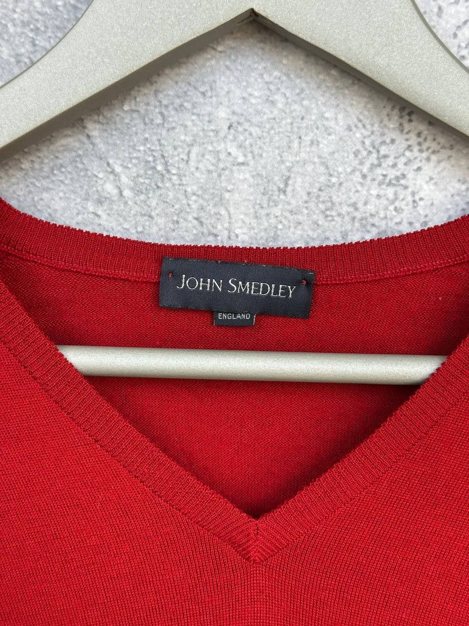 John Smedley John Smedley Merino Wool Sweater Red V-Neck Jumper Size US XXL / EU 58 / 5 - 11 Thumbnail